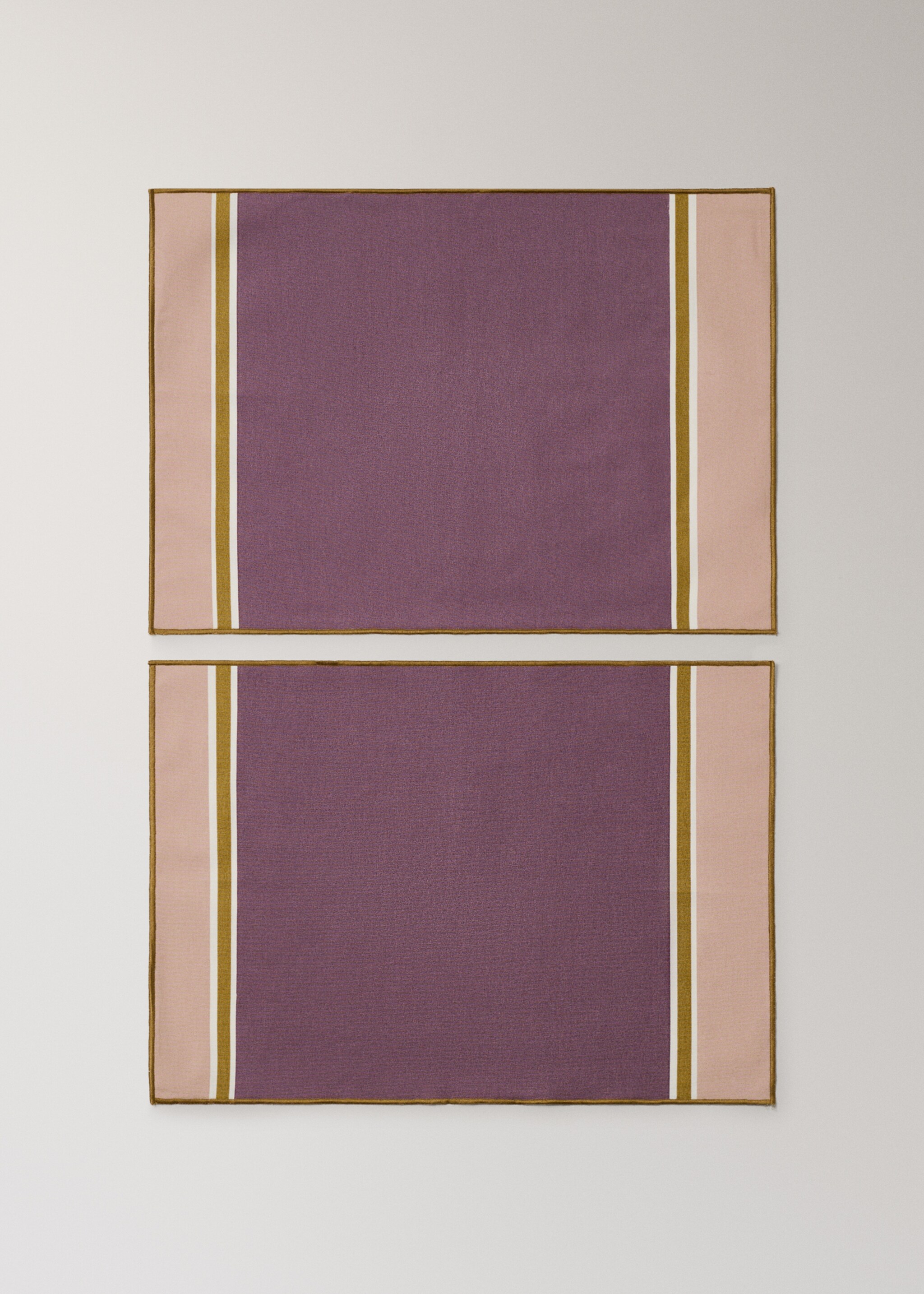 Manteles individuales resinado rayas - Artículo sin modelo, Rosa. Ref: 27023296-00.