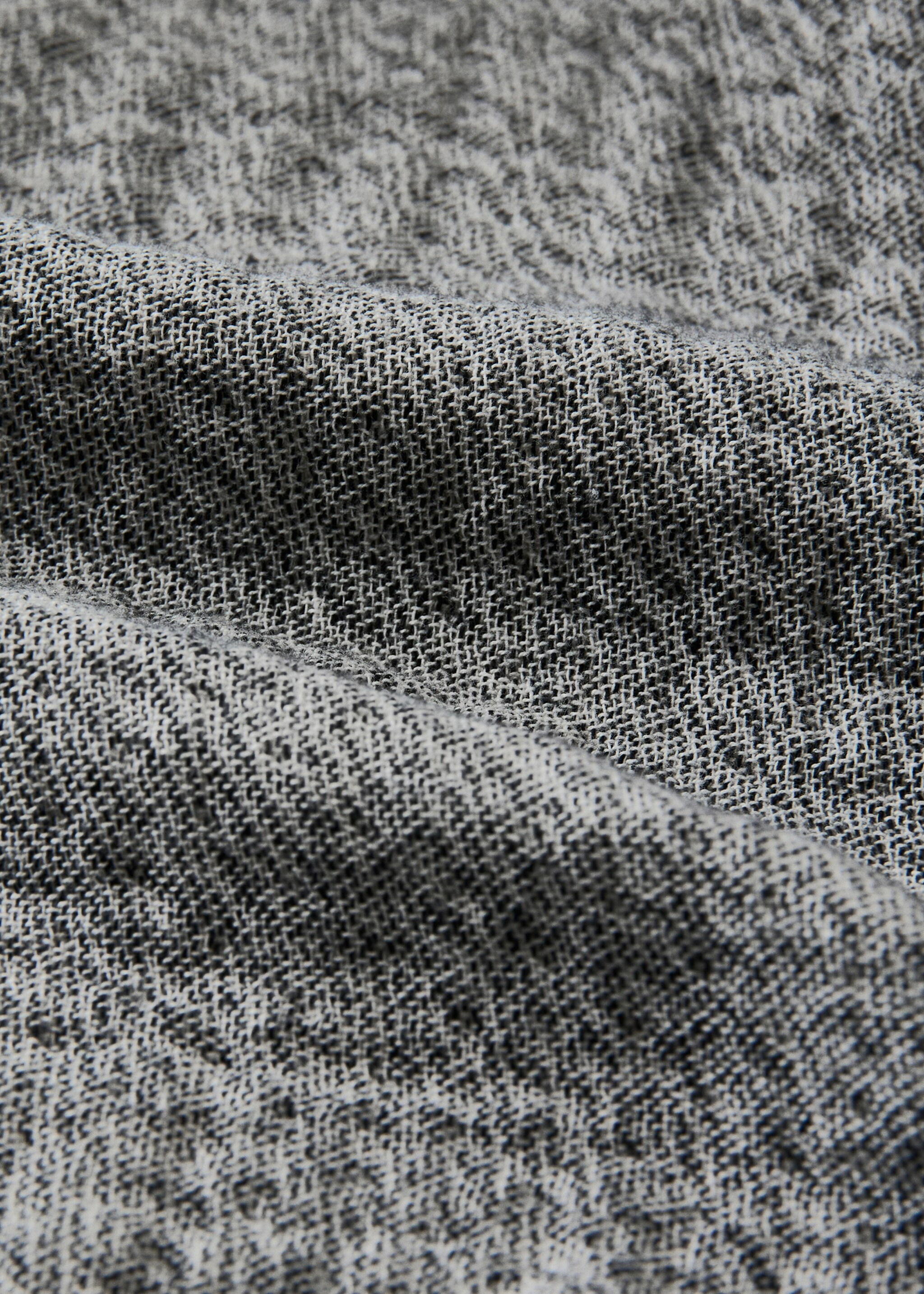 Soft melange cotton bedspread for Bed 180/200 cm - Details of the article 1, Dark Heather Grey. Ref: 27023299-00.