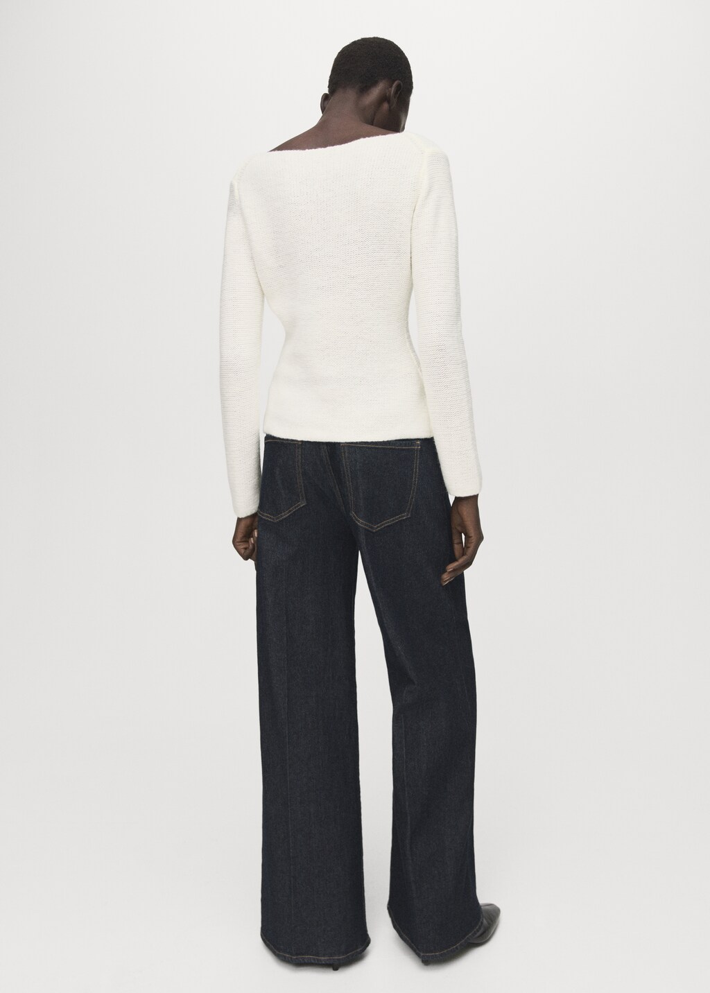 Mango Knitted sweater with seams