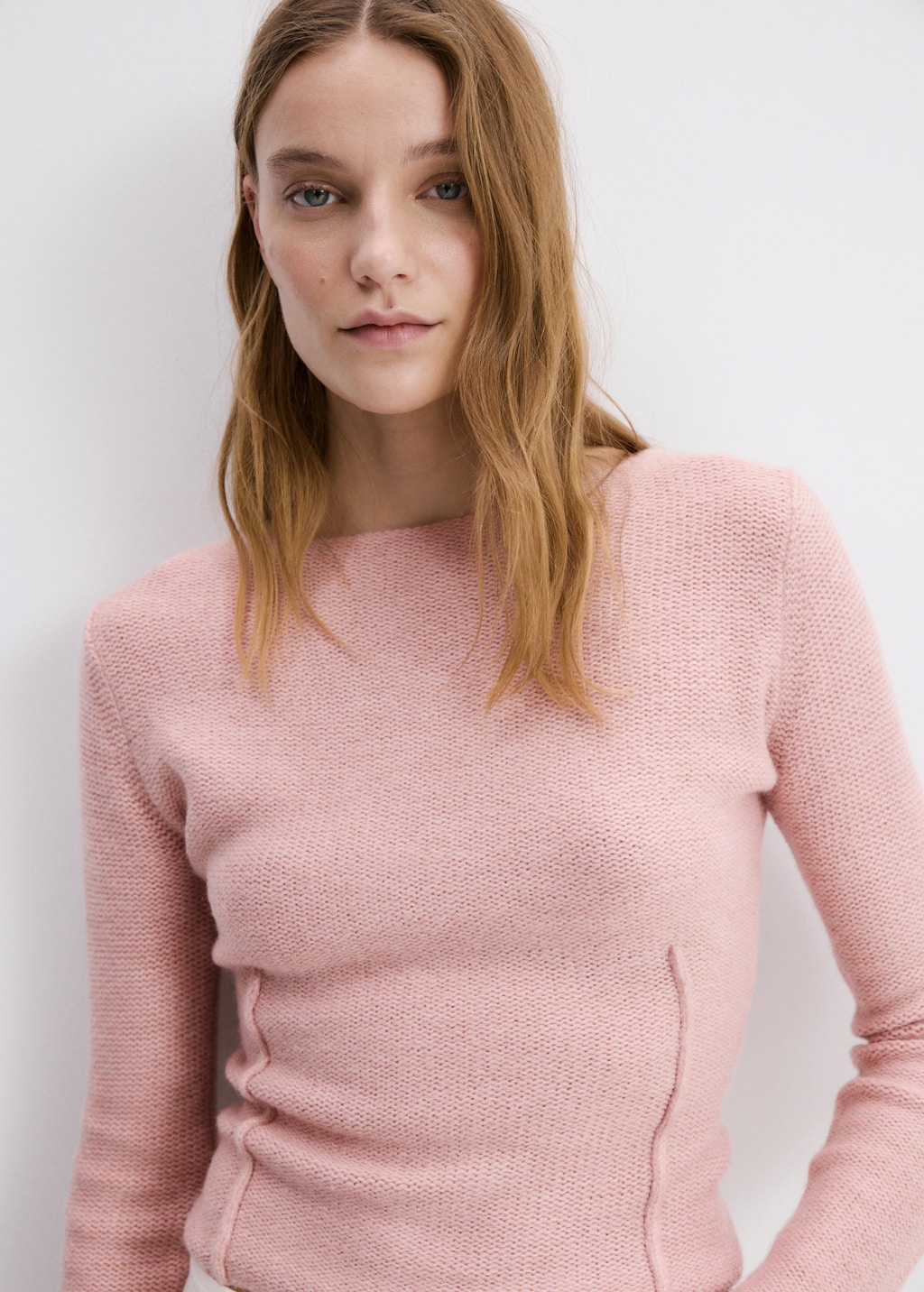 Mango Knitted sweater with seams thumbnail