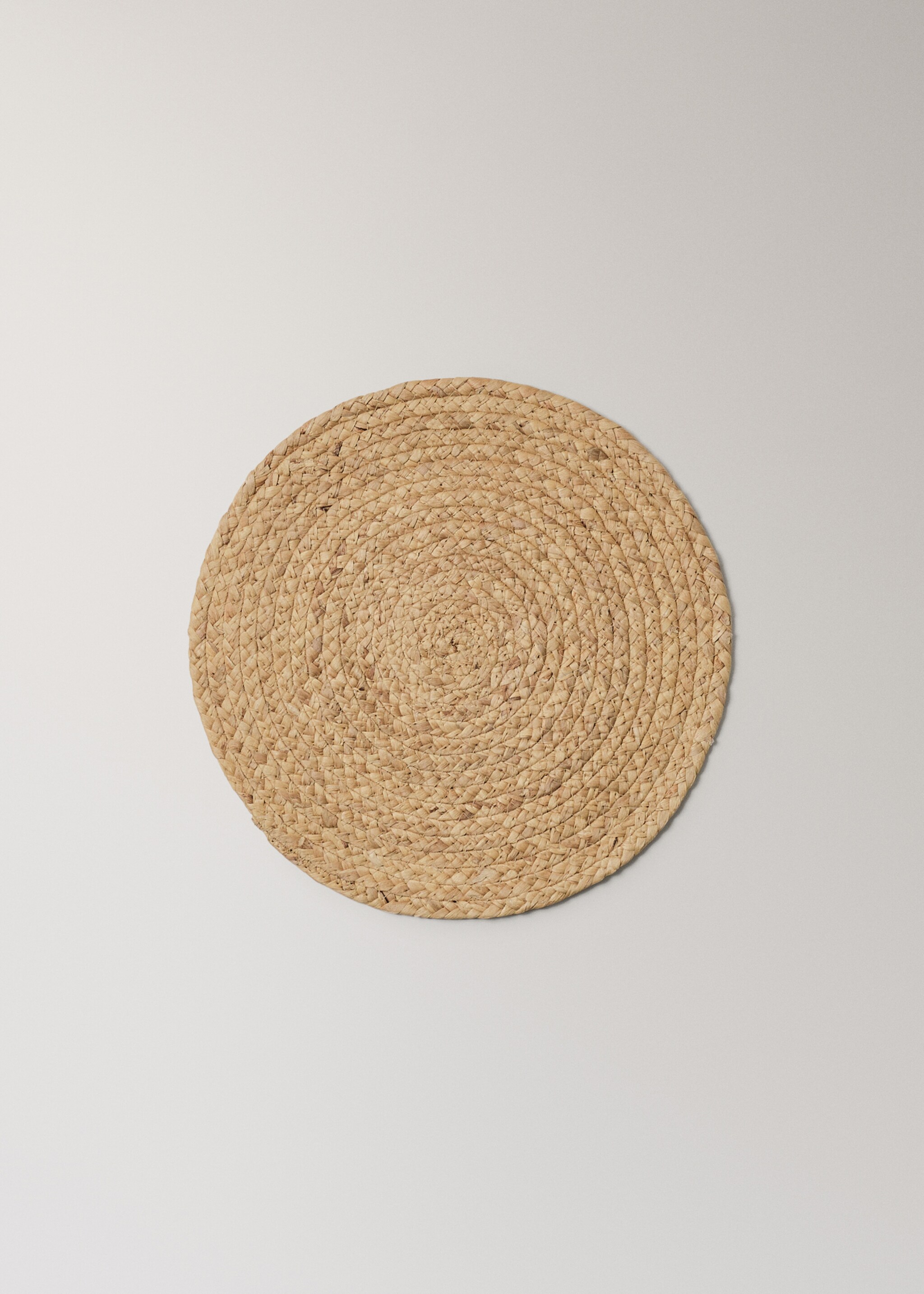 Natural fibre round tablecloth - Article without model, Light/Pastel Brown. Ref: 27023306-00.