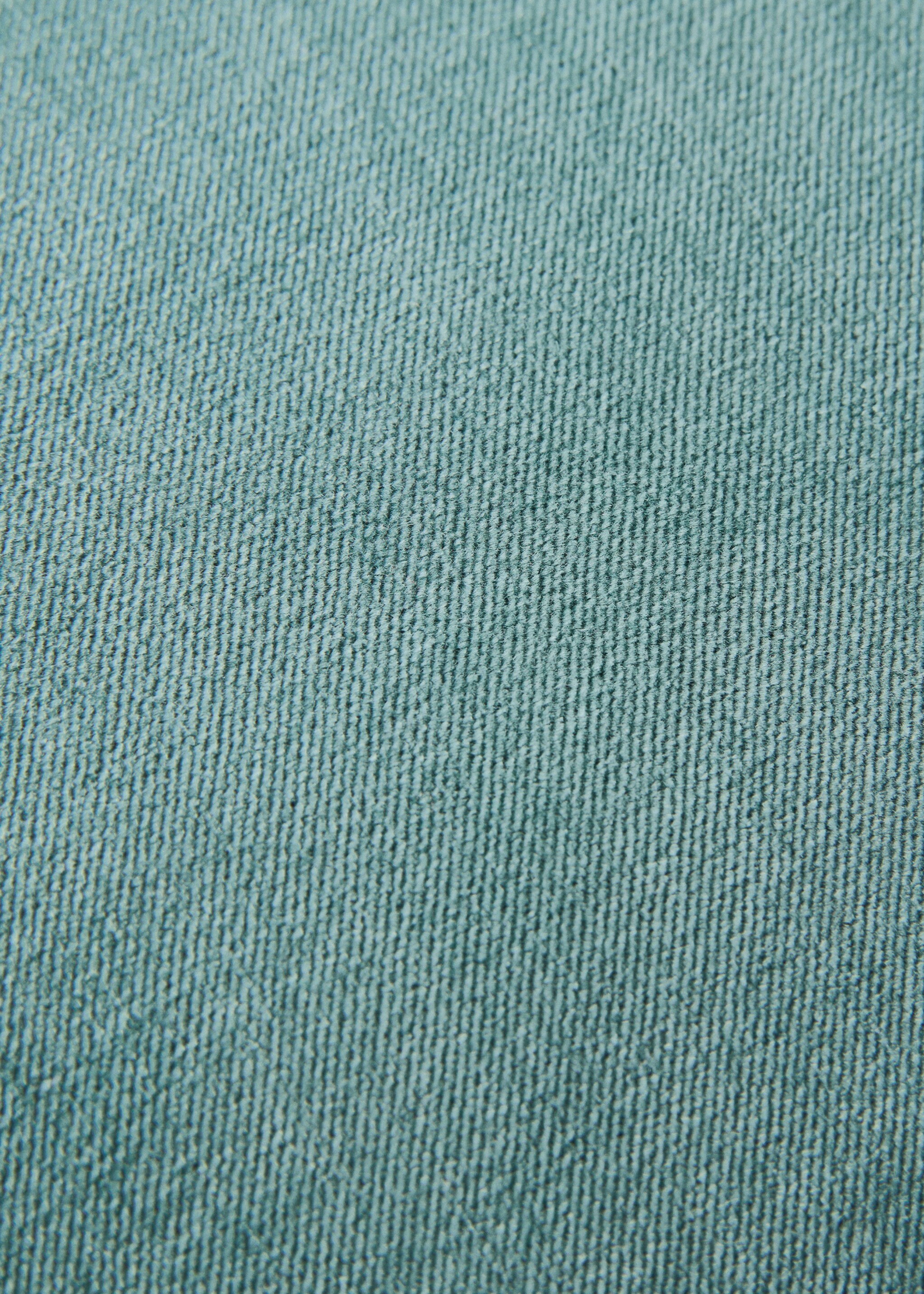 Funda coixí vellut detall cinta 50x50 cm - Detall de l'article 3, Verd aigua. Ref: 27023307-00.