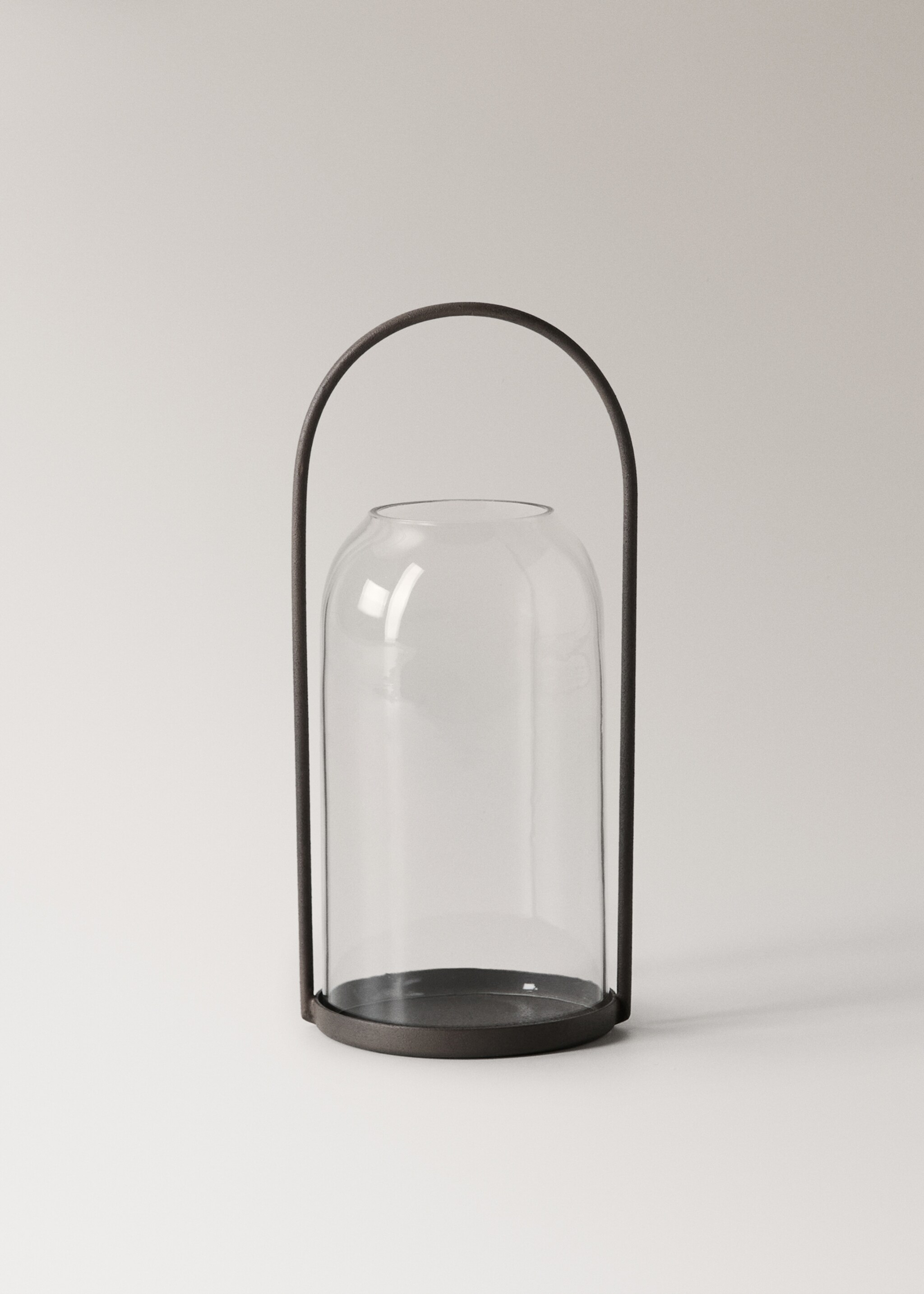 Glass and metal lantern - Article without model, Ice Grey. Ref: 27023308-00.