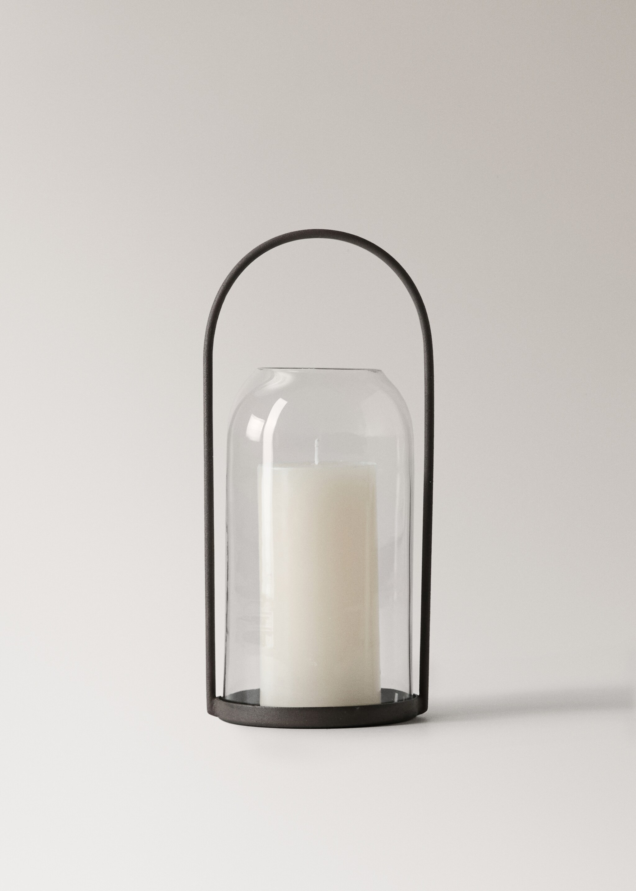 Glass and metal lantern - Details of the article 3, Ice Grey. Ref: 27023308-00.