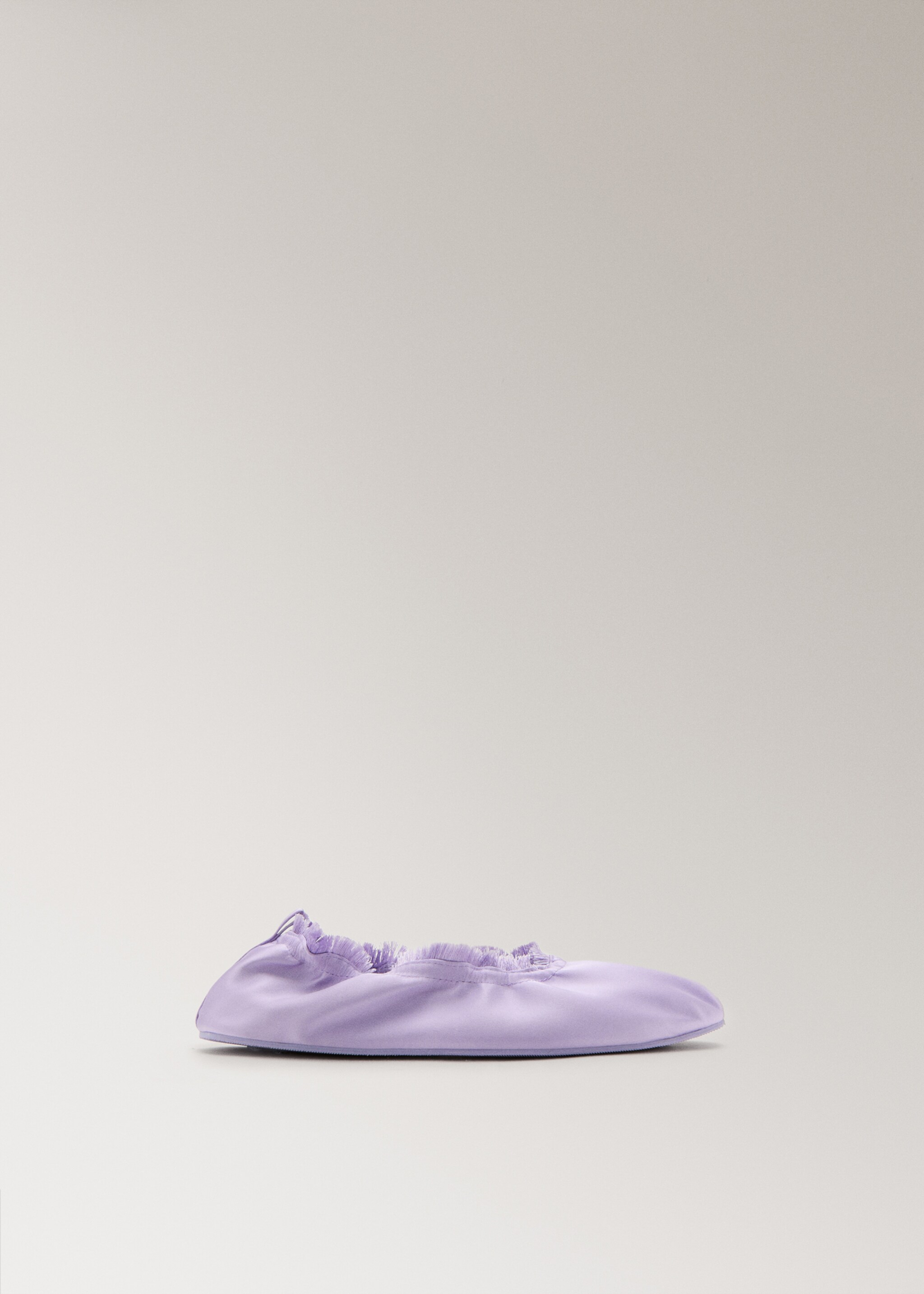 Satin ballerina flats with elastic - Article without model, Lilac. Ref: 27023318-00.