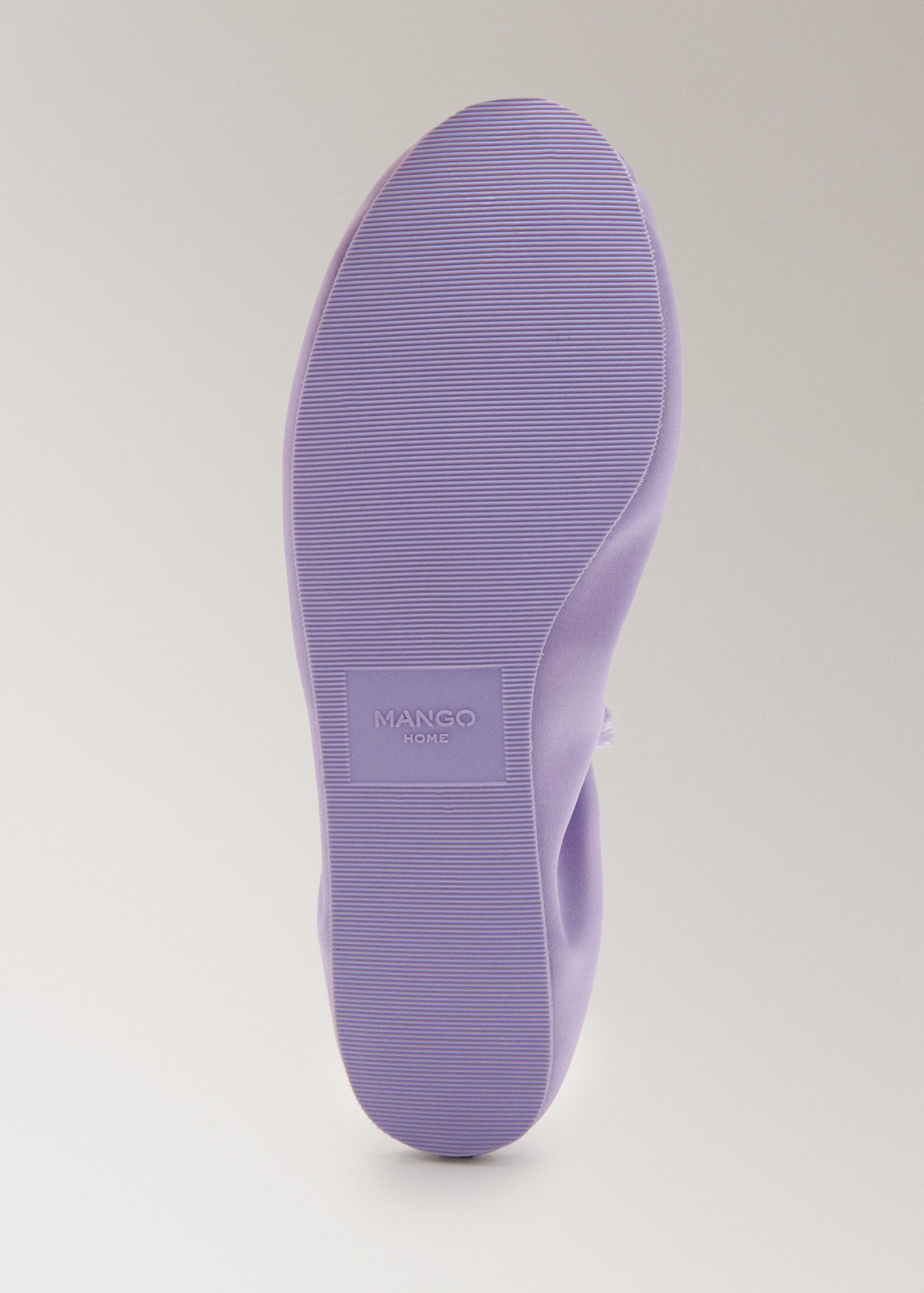 Satin ballerina flats with elastic - Details of the article 3, Lilac. Ref: 27023318-00.