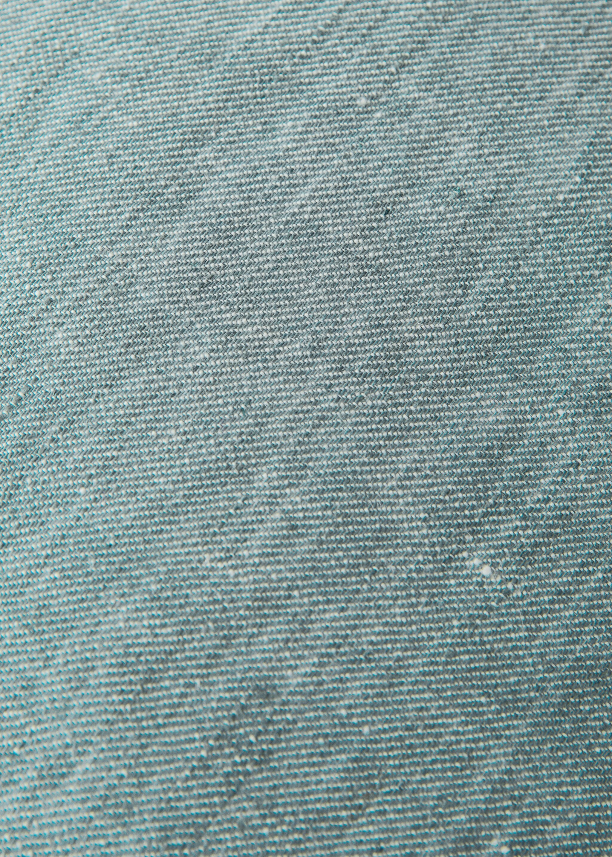 Linen cushion cover with overlock detail 40x60 cm - Details of the article 3, Aqua Green. Ref: 27023319-00.