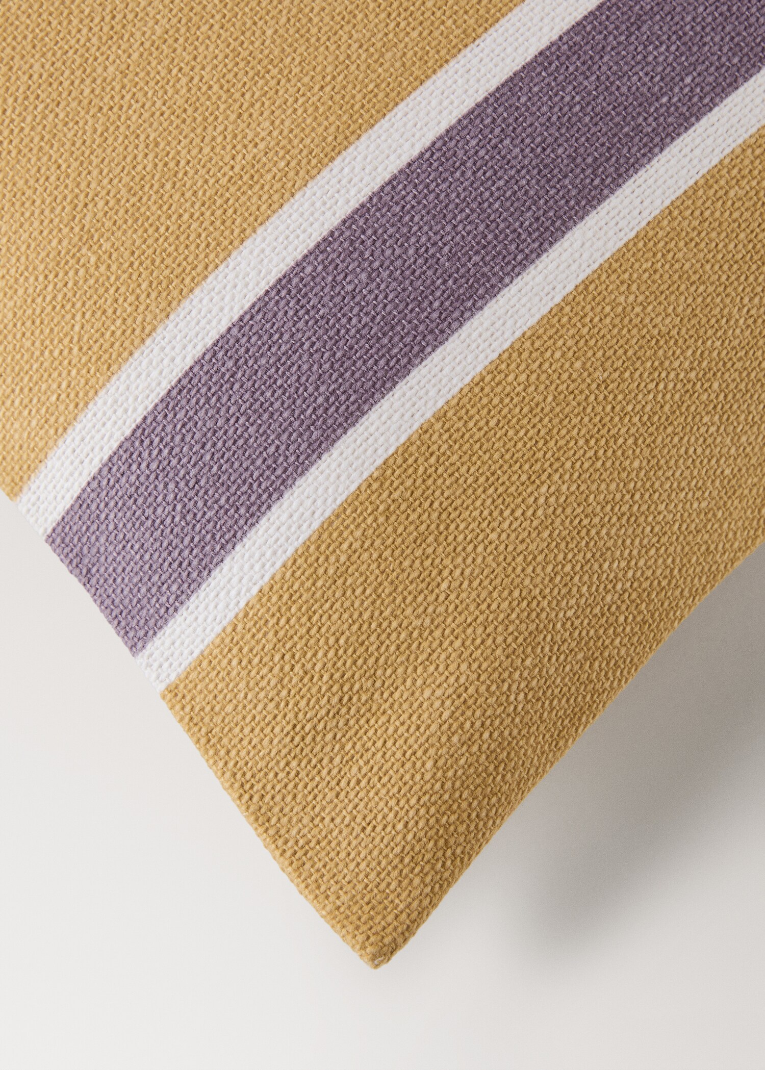Cotton cushion cover with printed stripes 30x50 cm - Details of the article 1