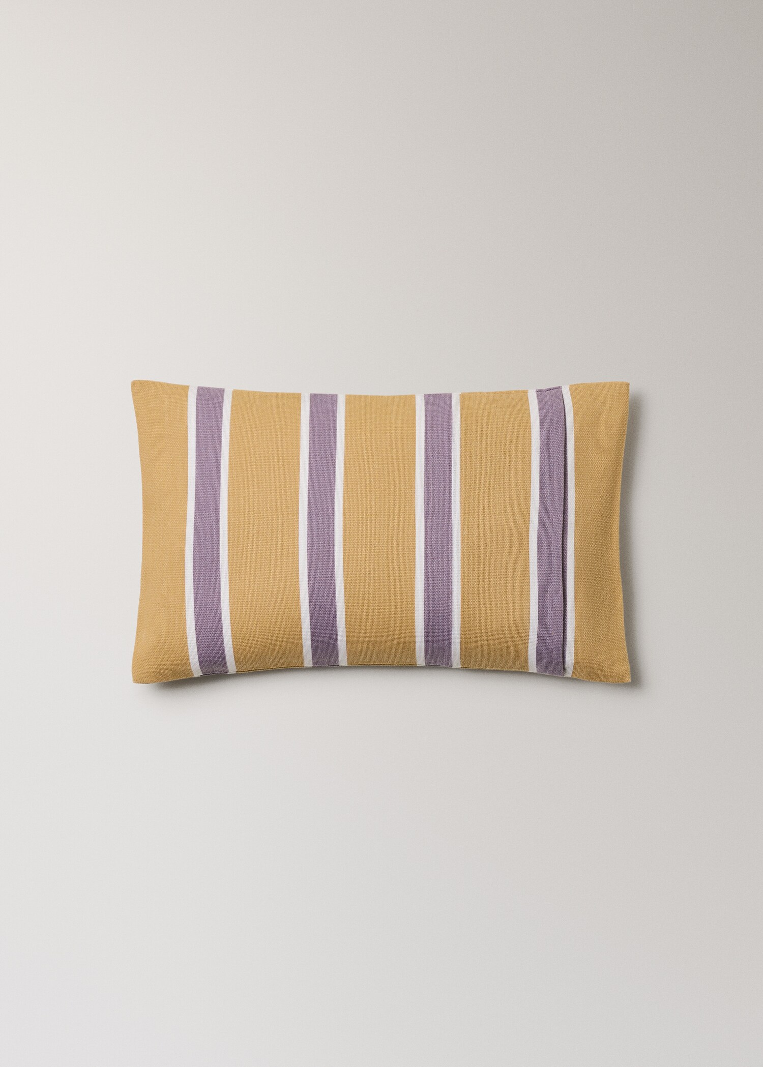 Cotton cushion cover with printed stripes 30x50 cm - Details of the article 4