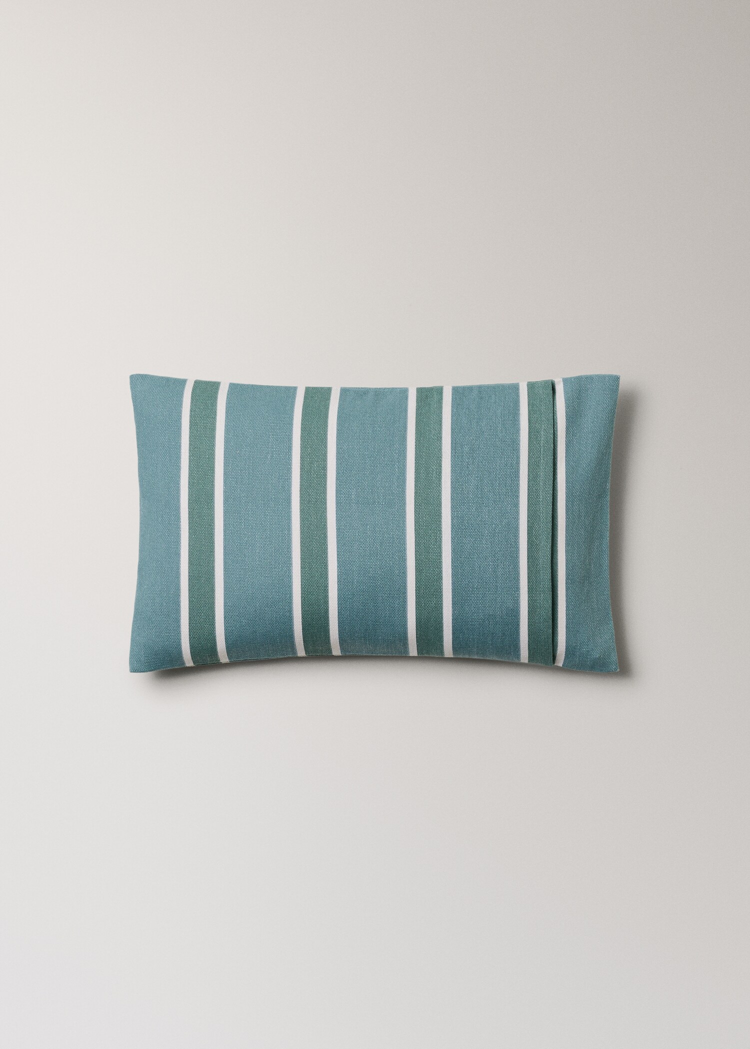 Cotton cushion cover with printed stripes 30x50 cm - Details of the article 4