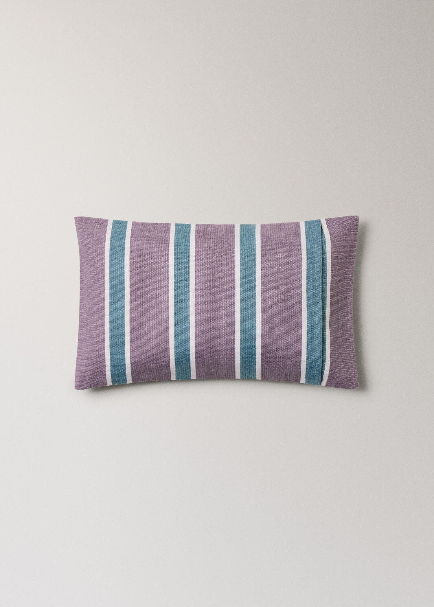 Cotton cushion cover with printed stripes 30x50 cm - Details of the article 4