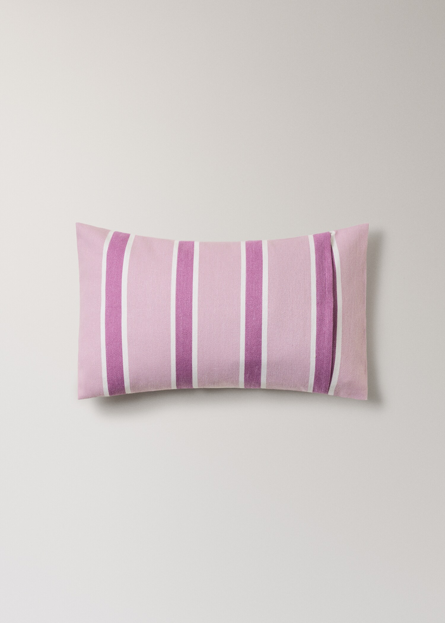 Cotton cushion cover with printed stripes 30x50 cm - Details of the article 1