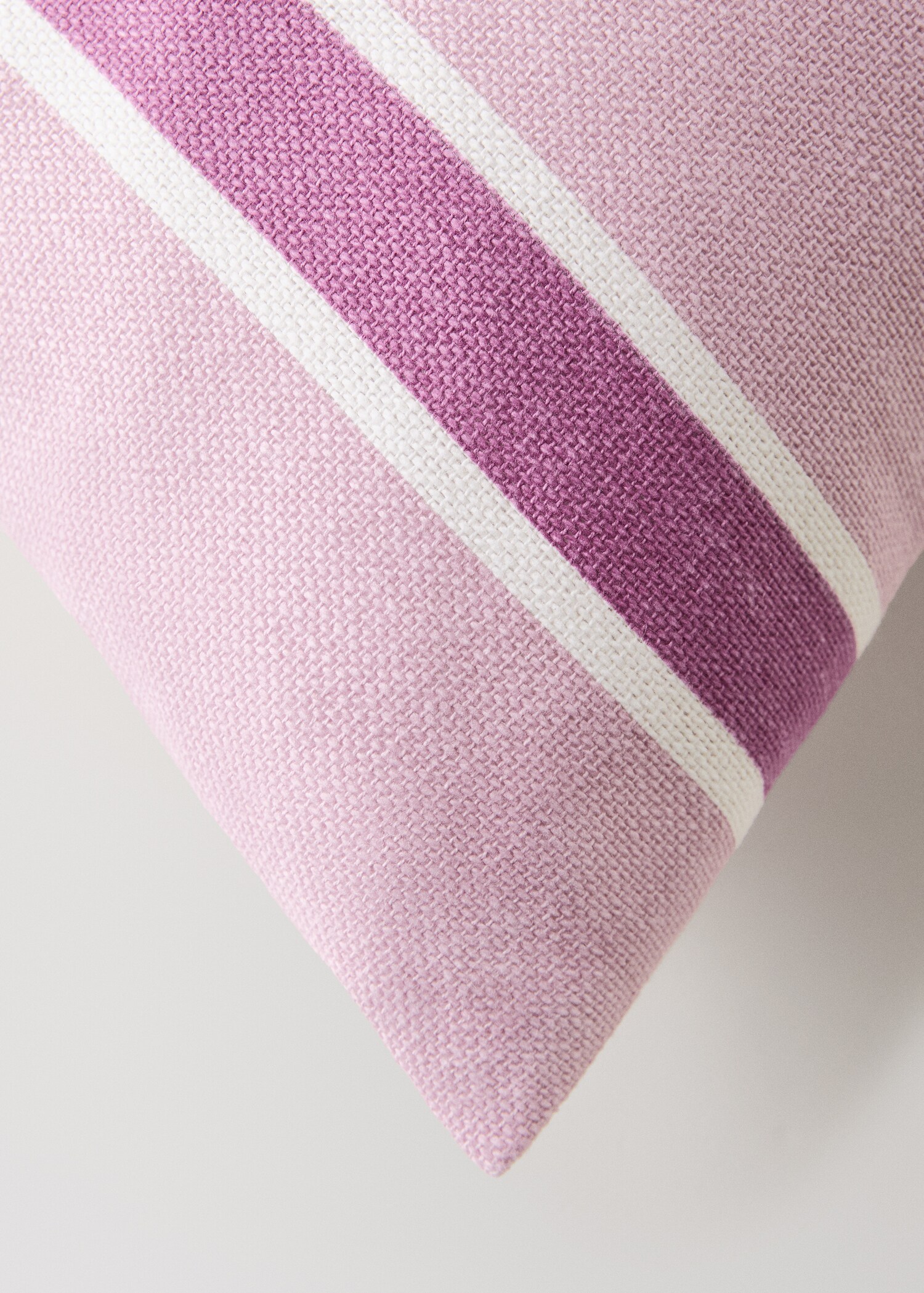 Cotton cushion cover with printed stripes 30x50 cm - Details of the article 3