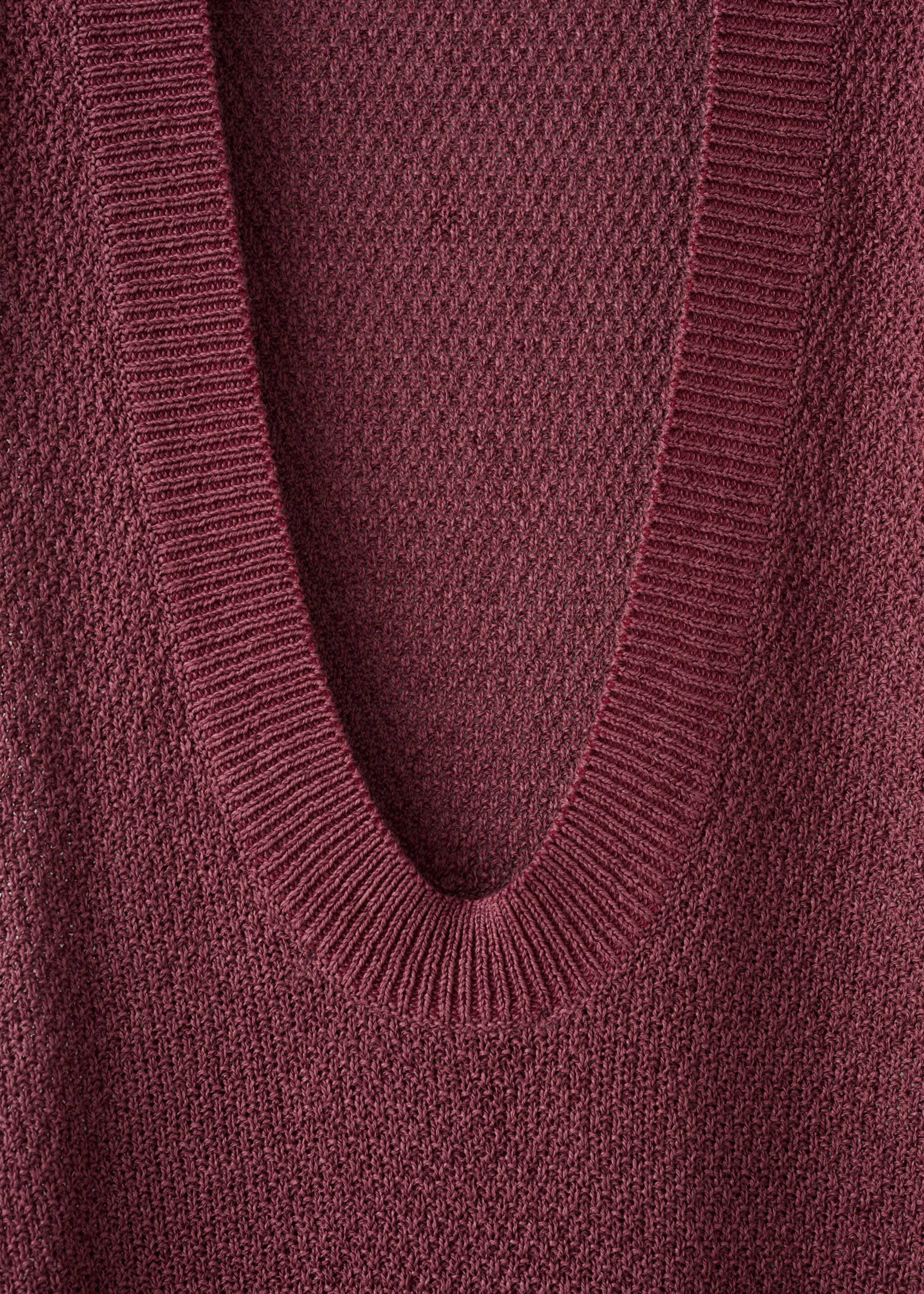 Vestido punto crochet - Detalle del artículo 8, Burdeos. Ref: 27023322-00.