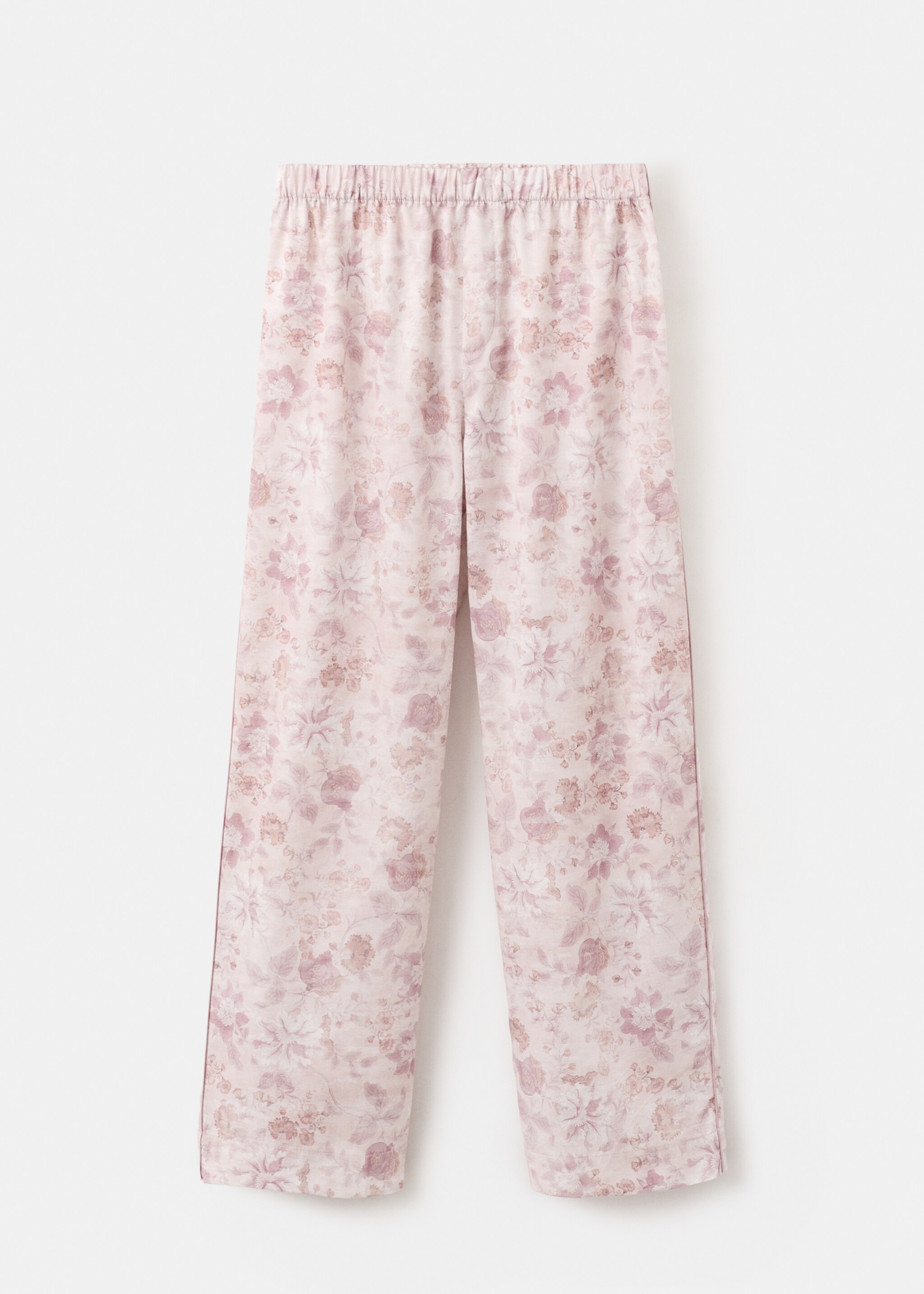 Printed trousers with piping - Article without model, Pink. Ref: 27023324-00.