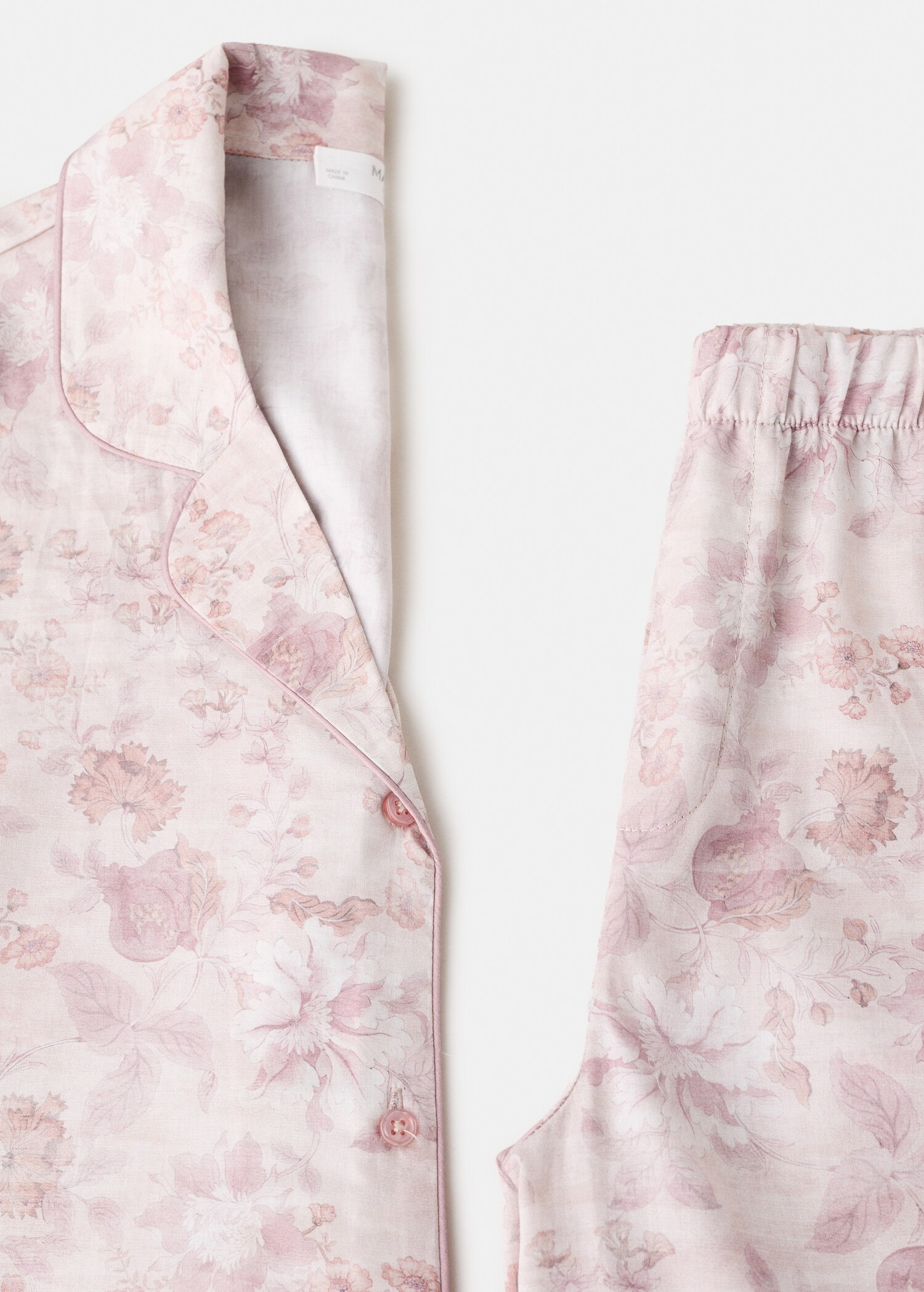 Printed trousers with piping - Details of the article 0