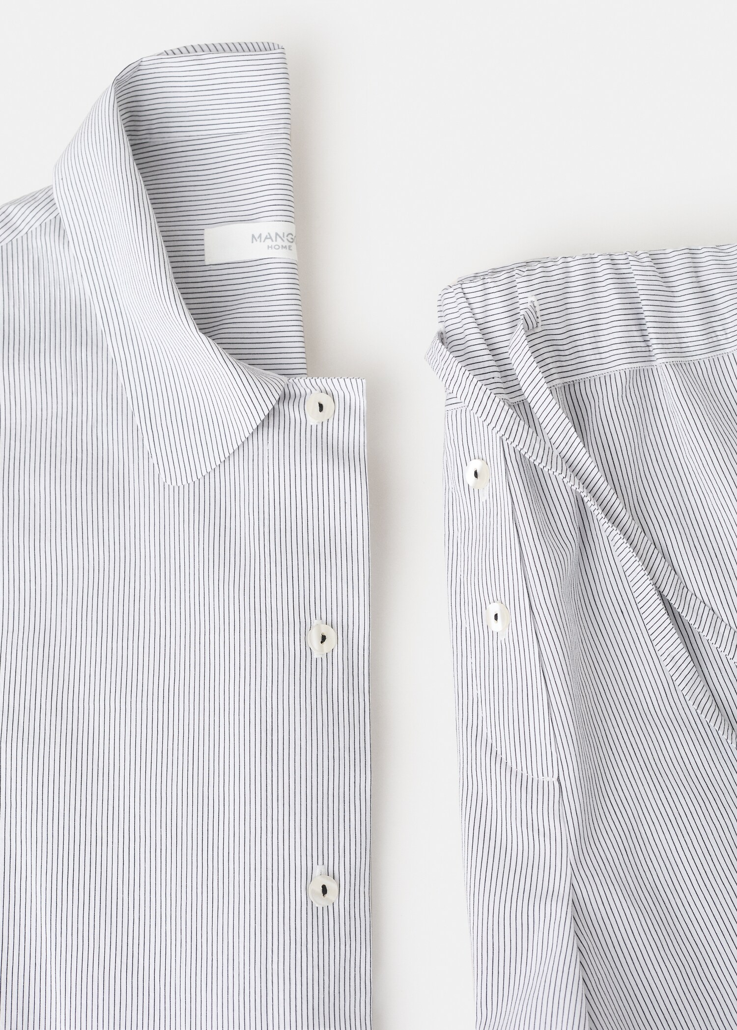 Striped cotton pyjama pants - Λεπτομέρεια του προϊόντος 0