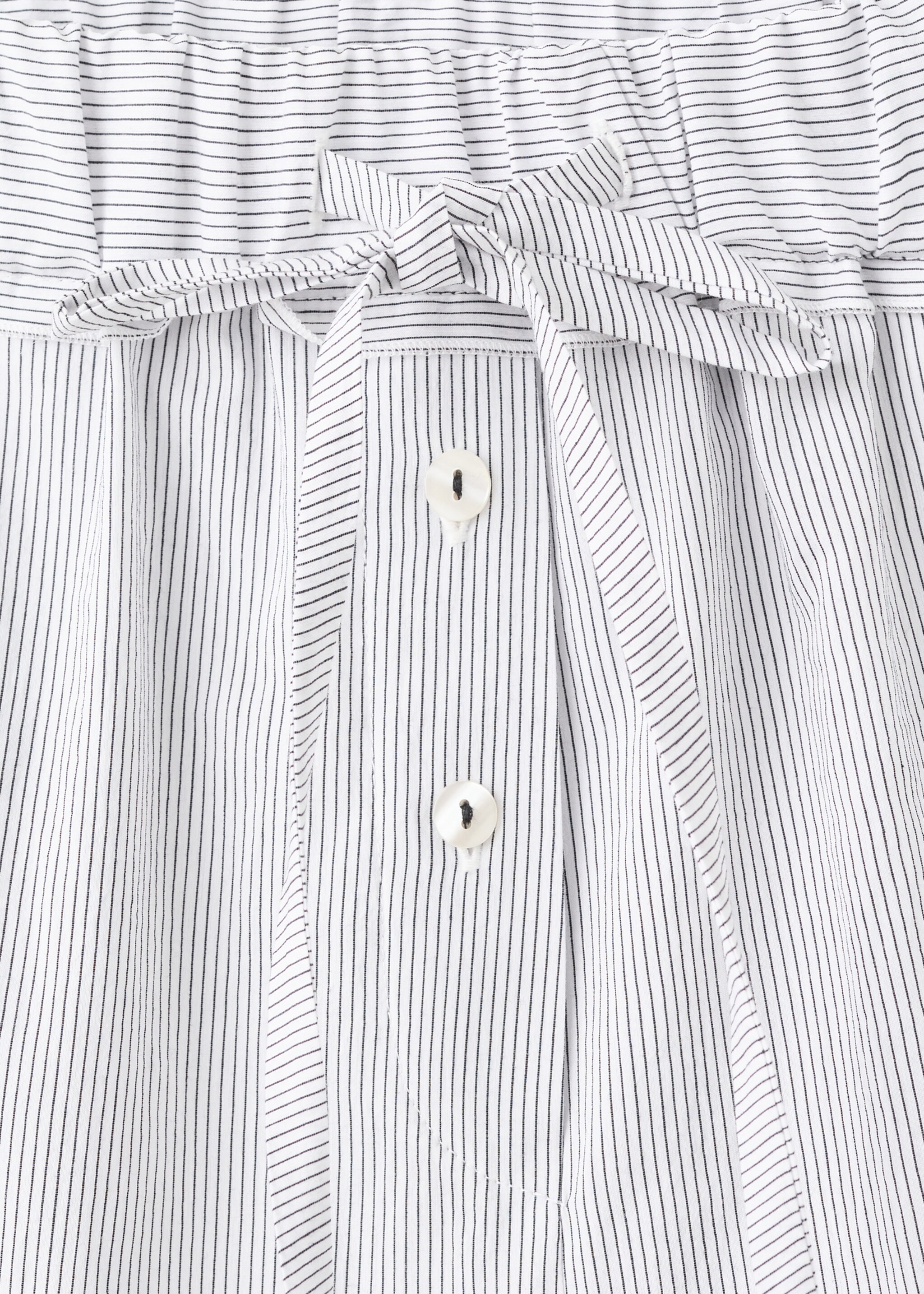 Striped cotton pyjama pants - Λεπτομέρεια του προϊόντος 8, Λευκό. Ref: 27023325-00.