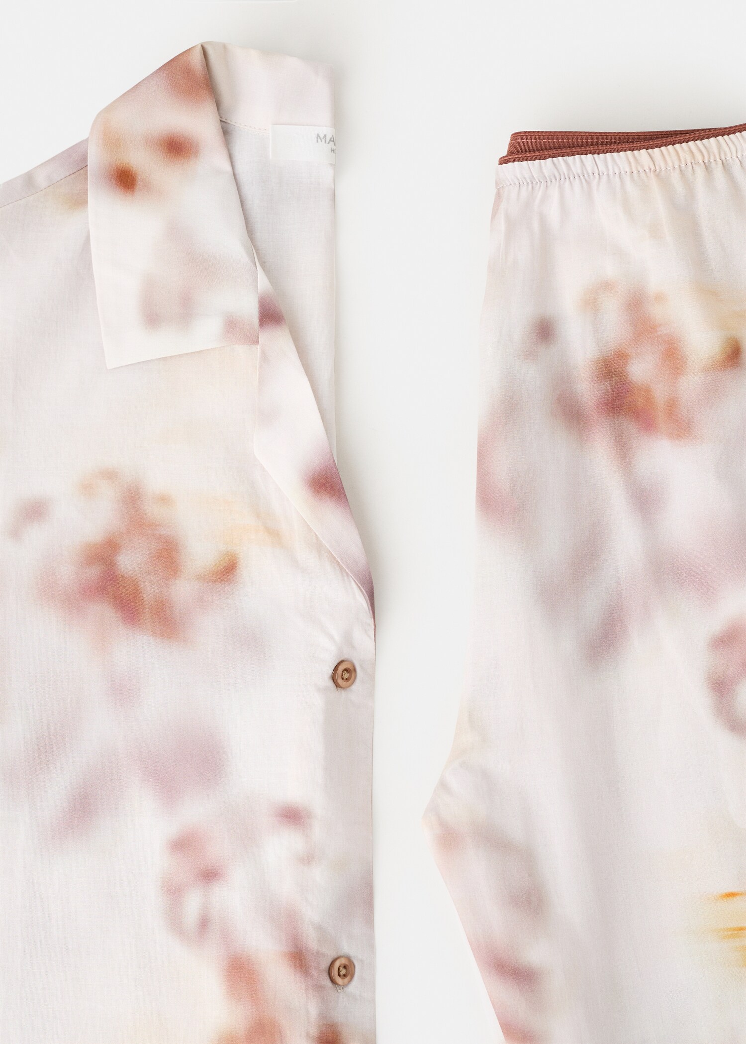 Floral-print cotton pyjamas - Details of the article 0