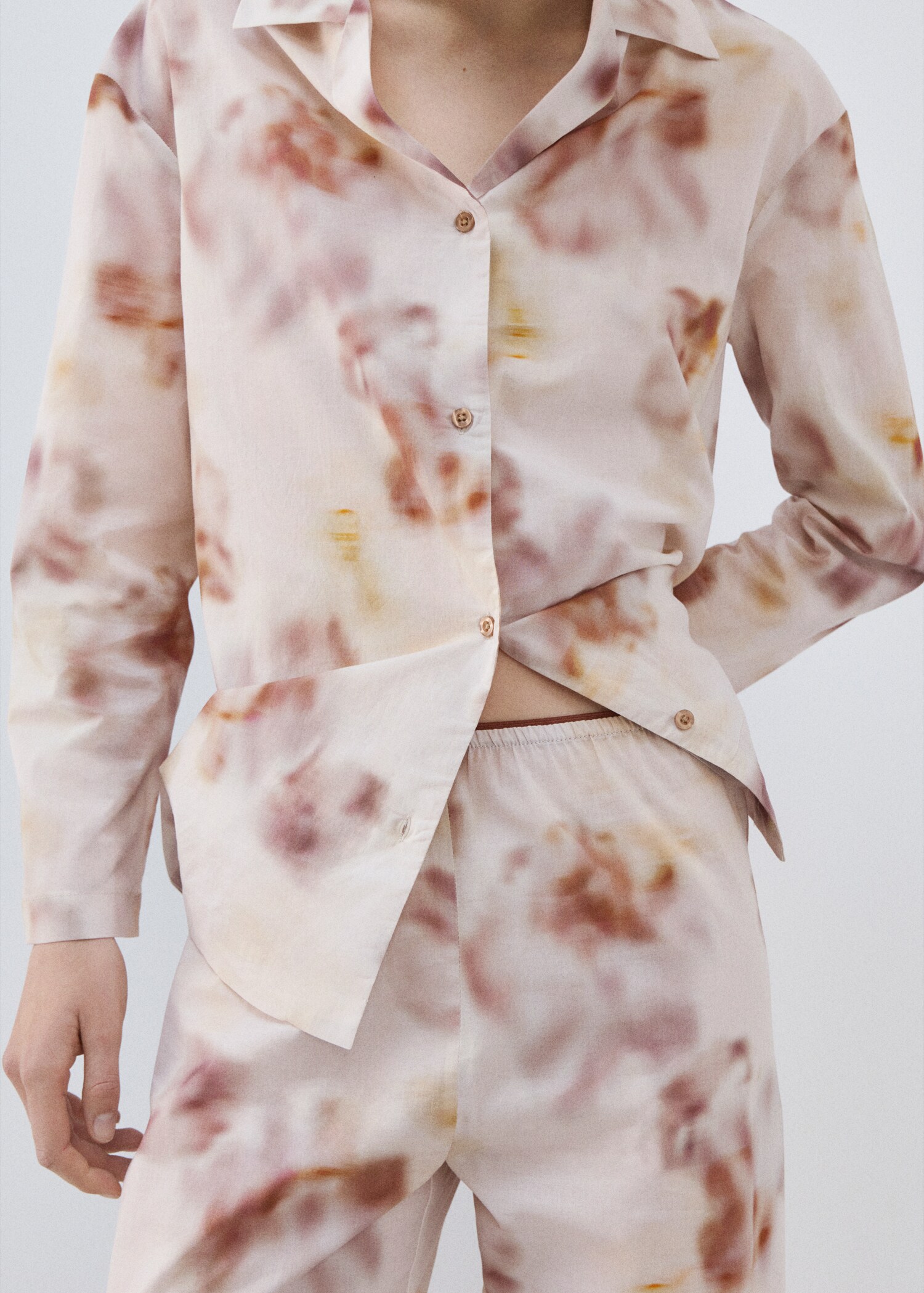 Floral-print cotton pyjamas - Details of the article 6