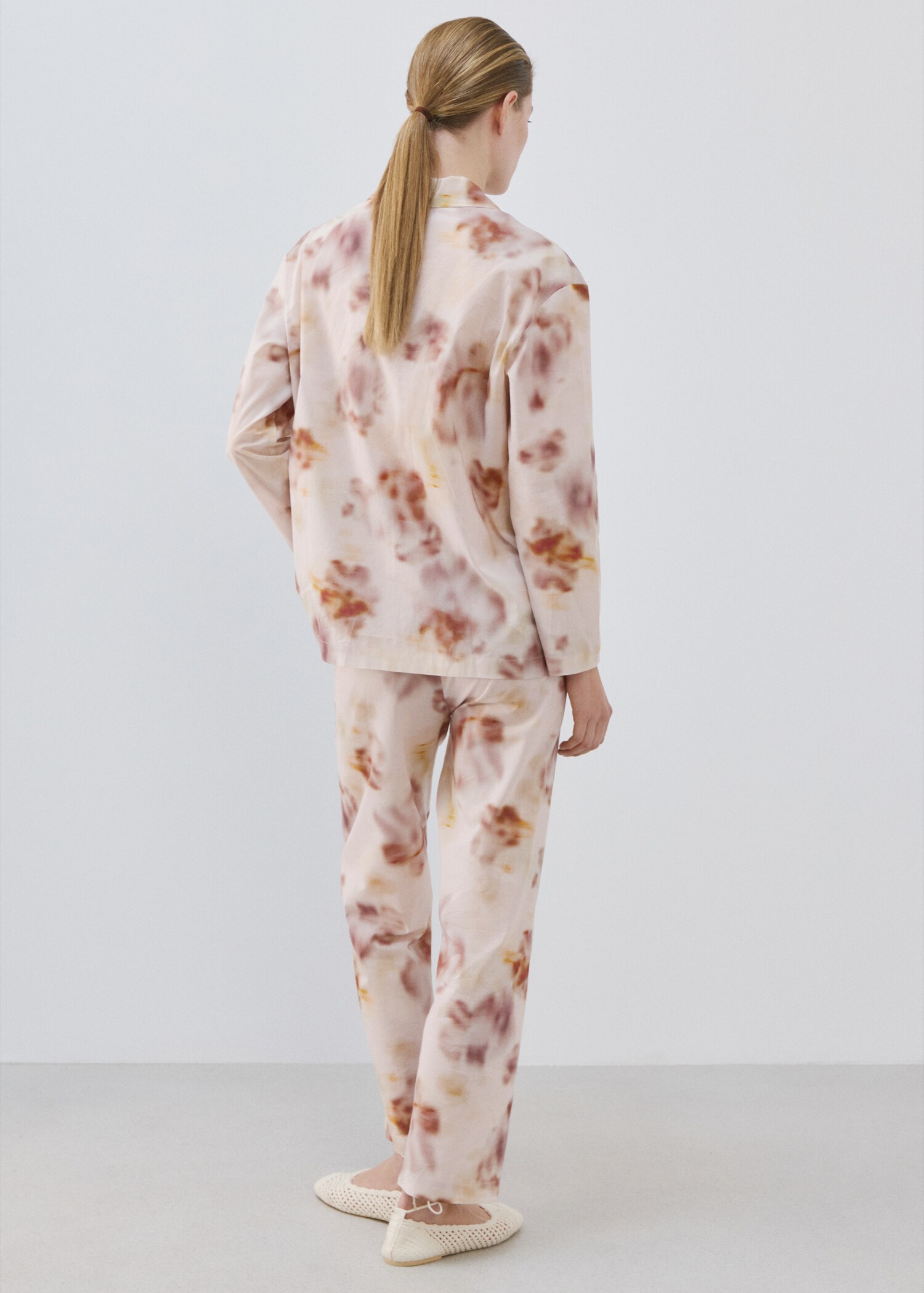 Floral-print cotton pyjamas - Reverse of the article