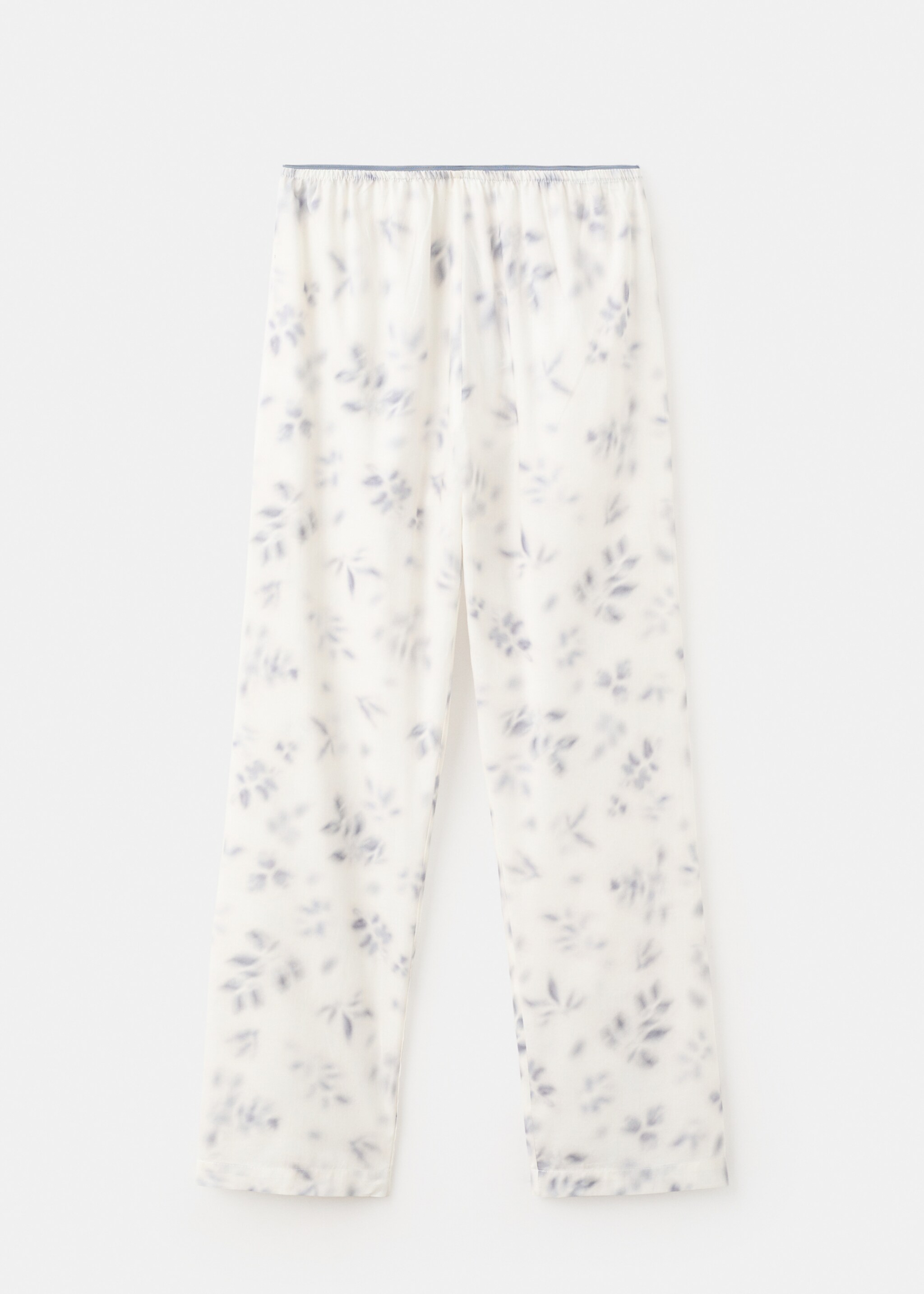 Floral-print cotton pyjamas - Article without model, Ink Blue. Ref: 27023326-00.