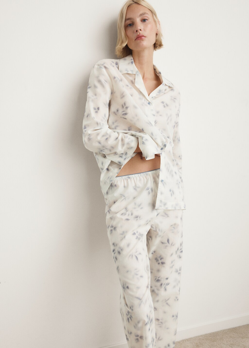 Floral-print cotton pyjamas - image 4