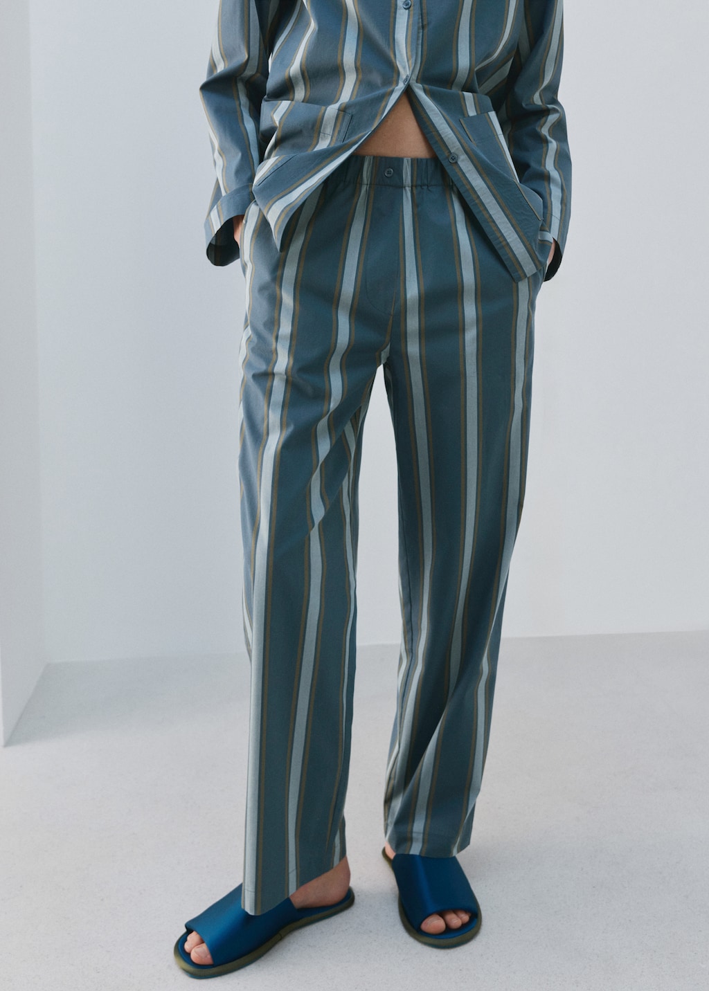 Striped pajama pants