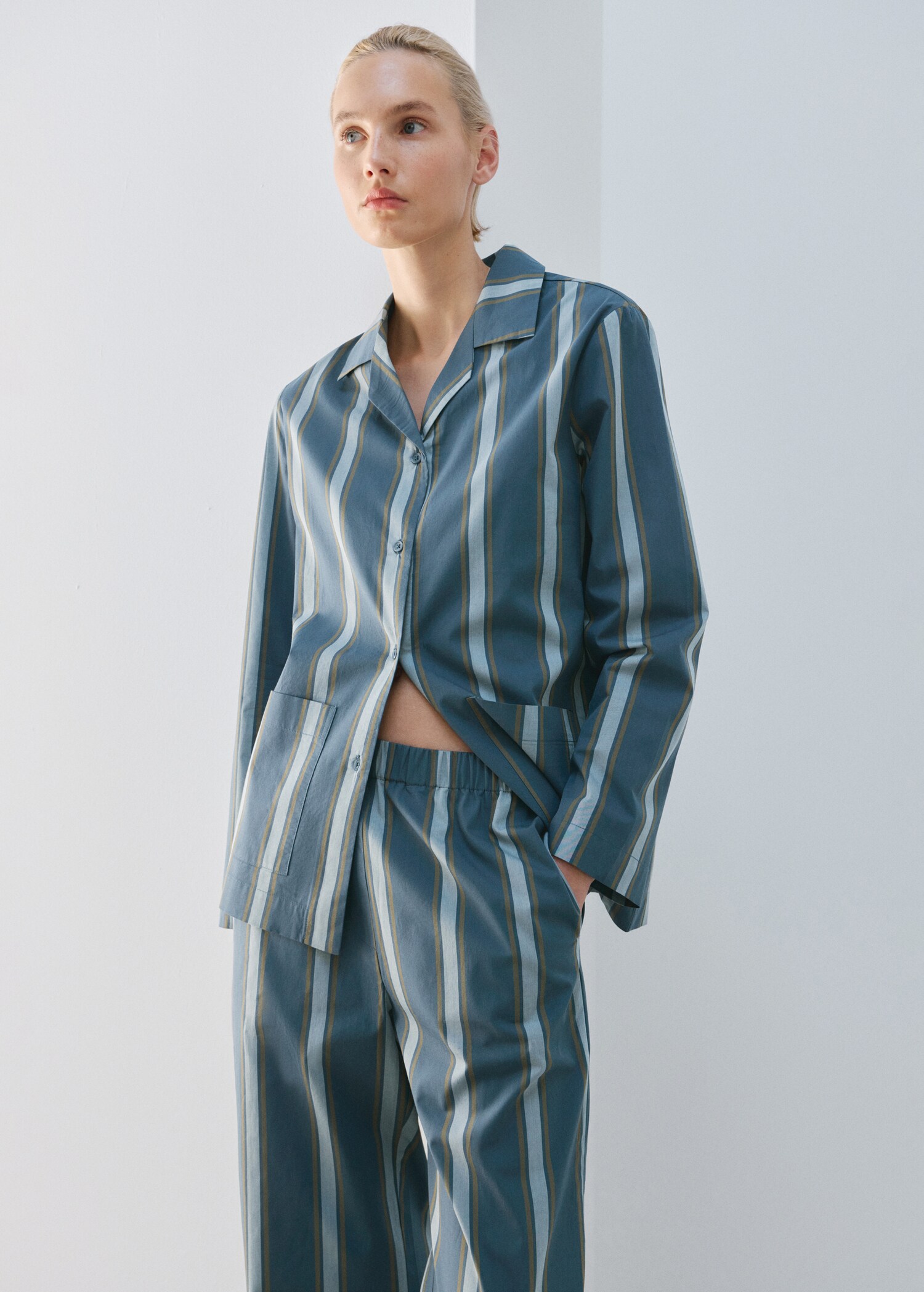 Пижамные брюки в полоску - Деталь изделия 1