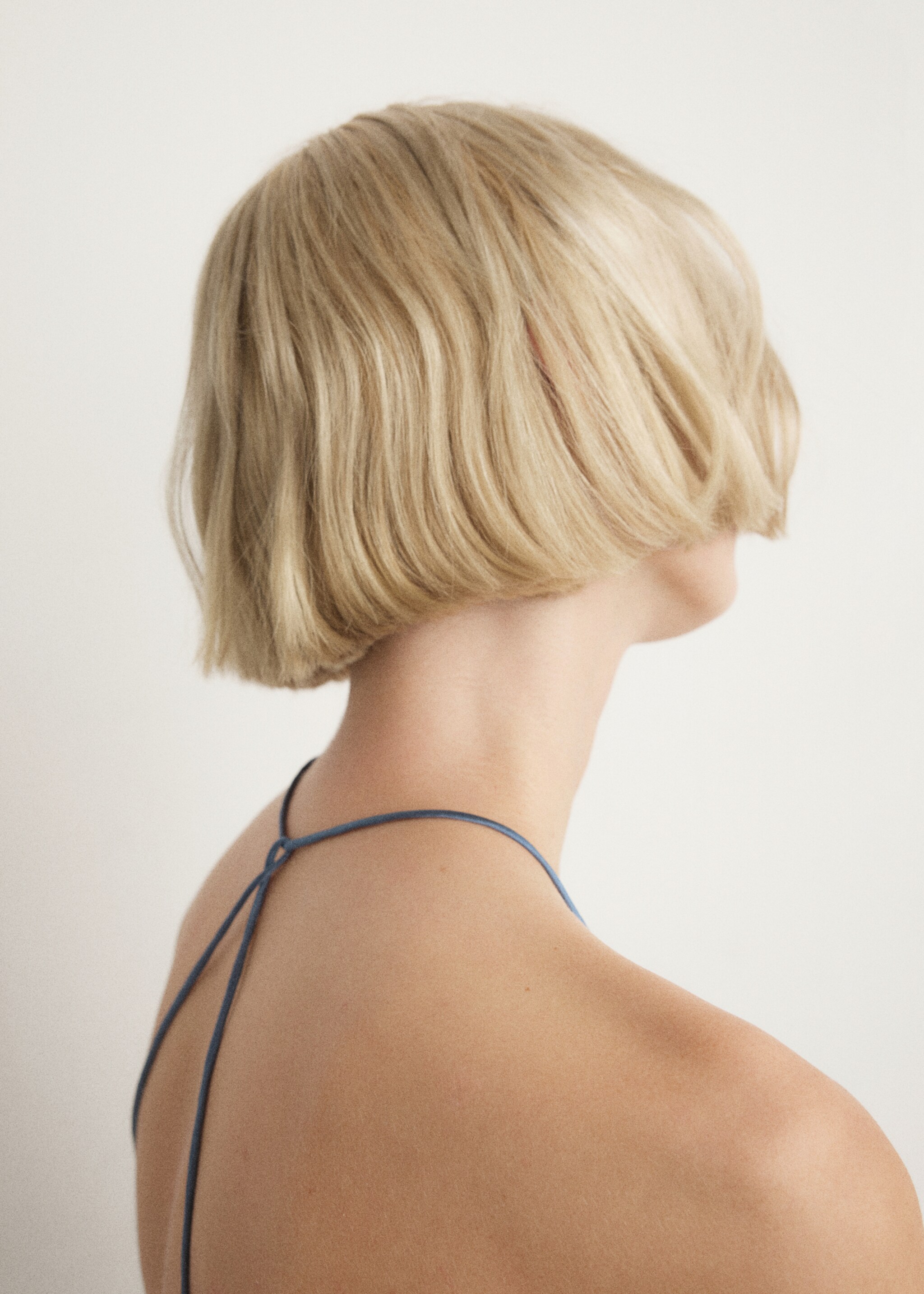 Silk pyjama top - Details of the article 1, Blue. Ref: 27023328-00.