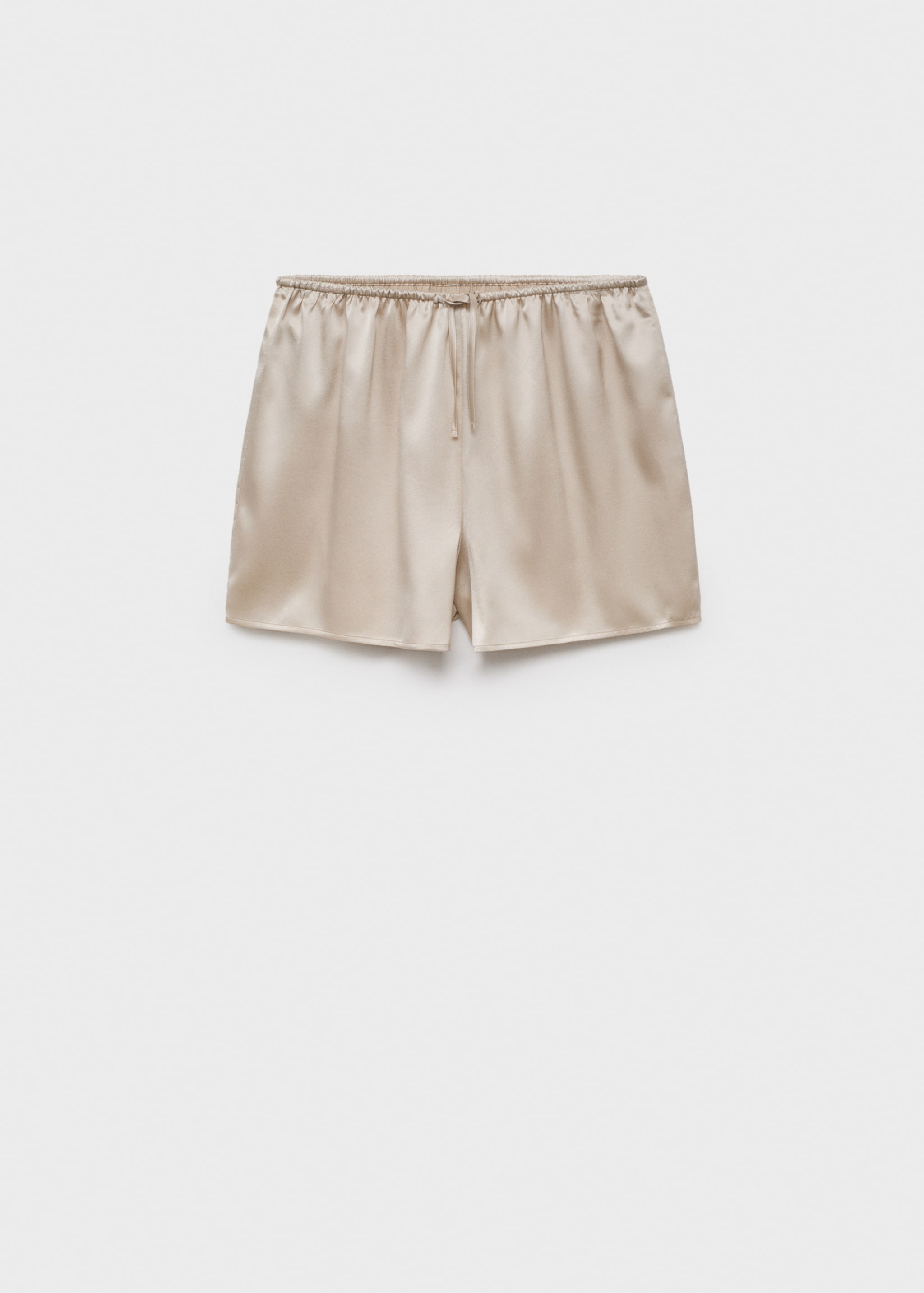 Silk pyjama shorts - Article without model, Light/Pastel Grey. Ref: 27023329-00.