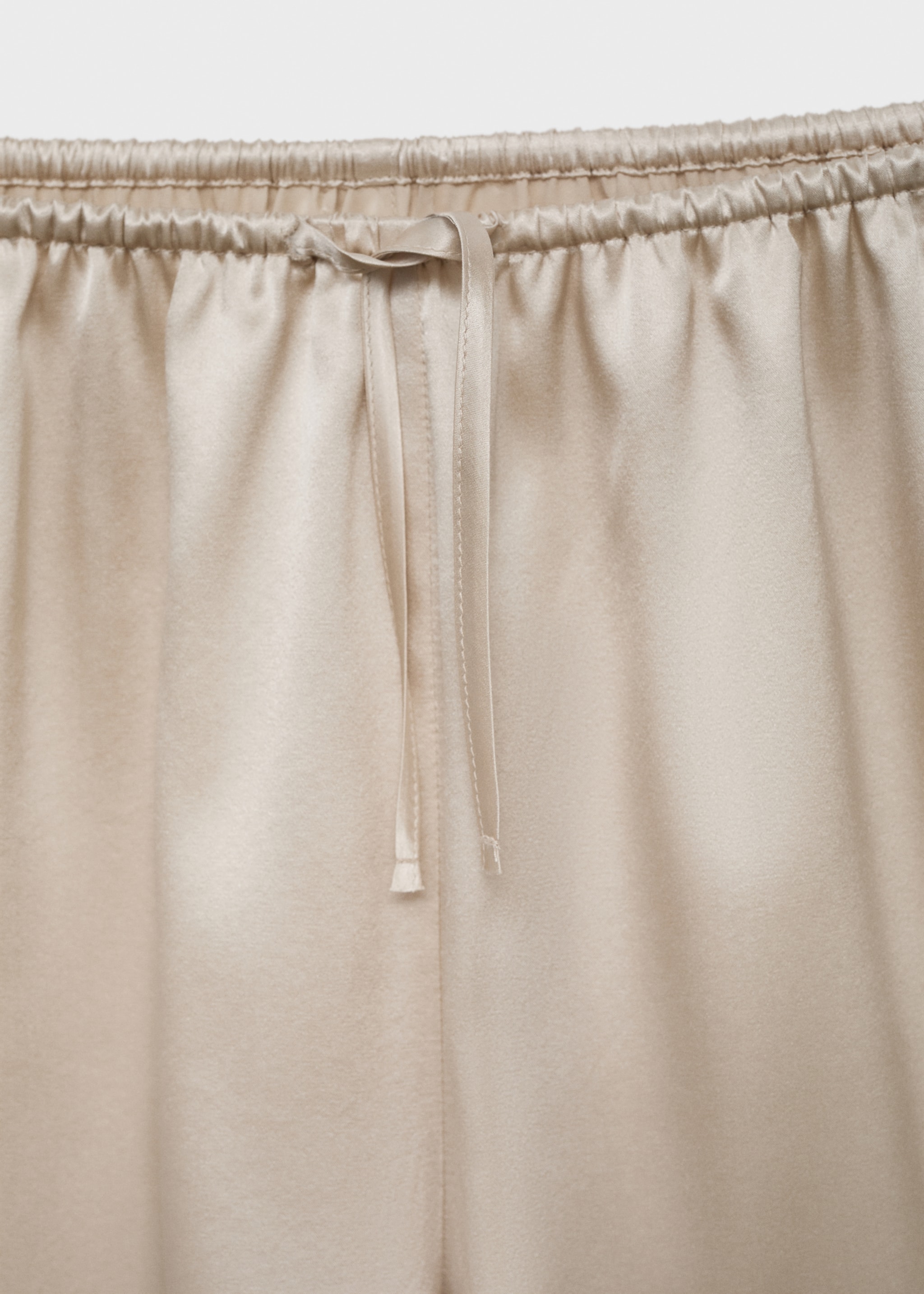 Silk pyjama shorts - Details of the article 8, Light/Pastel Grey. Ref: 27023329-00.