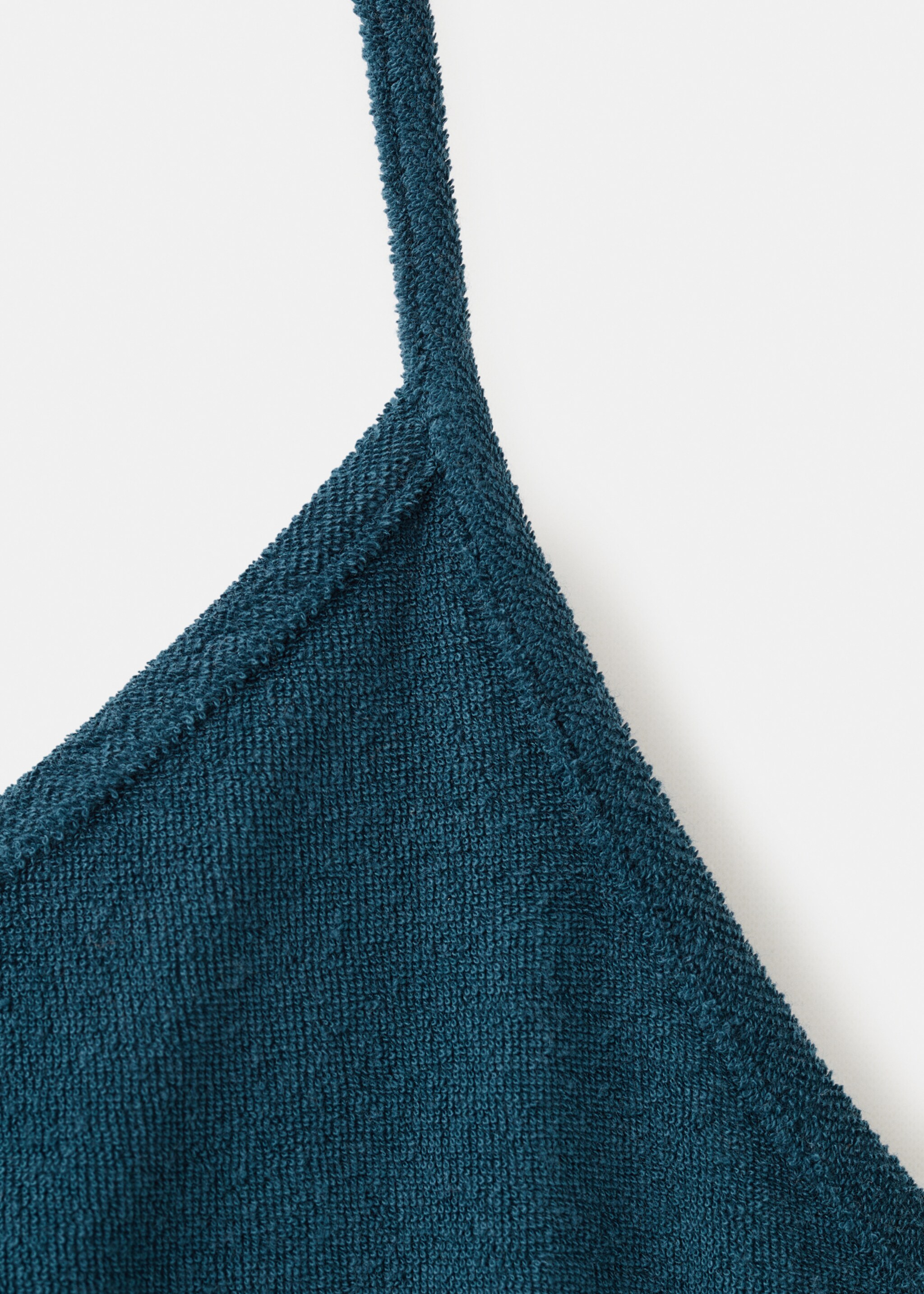 Terry cotton nightdress - Details of the article 8, Blue. Ref: 27023330-00.