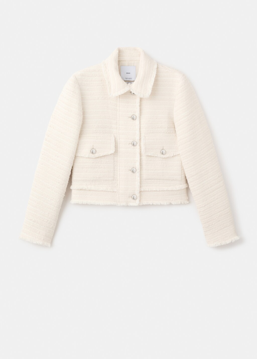 Tweed jacket with notched lapel collar - image 5