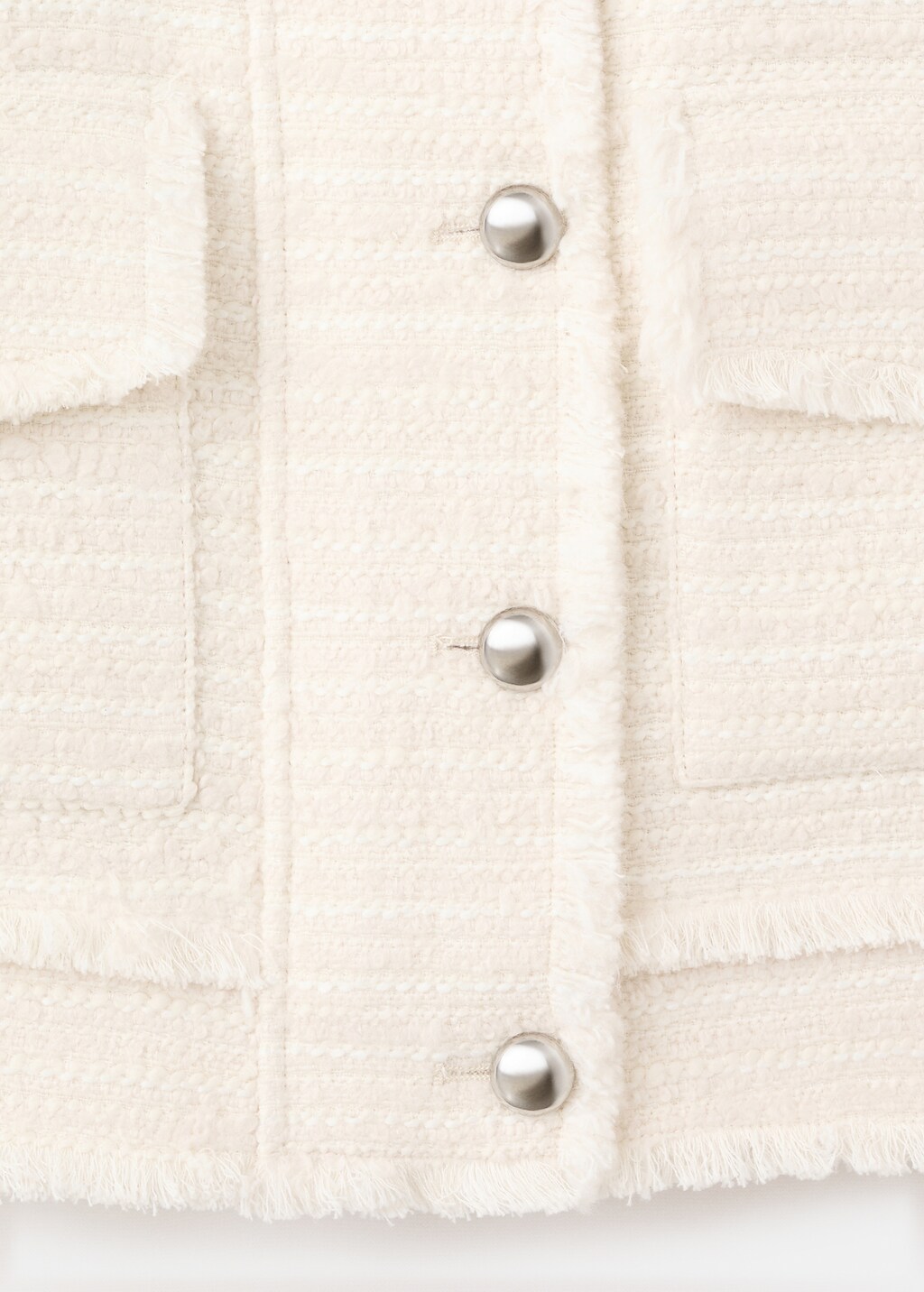 Mango Tweed jacket with notched lapel collar