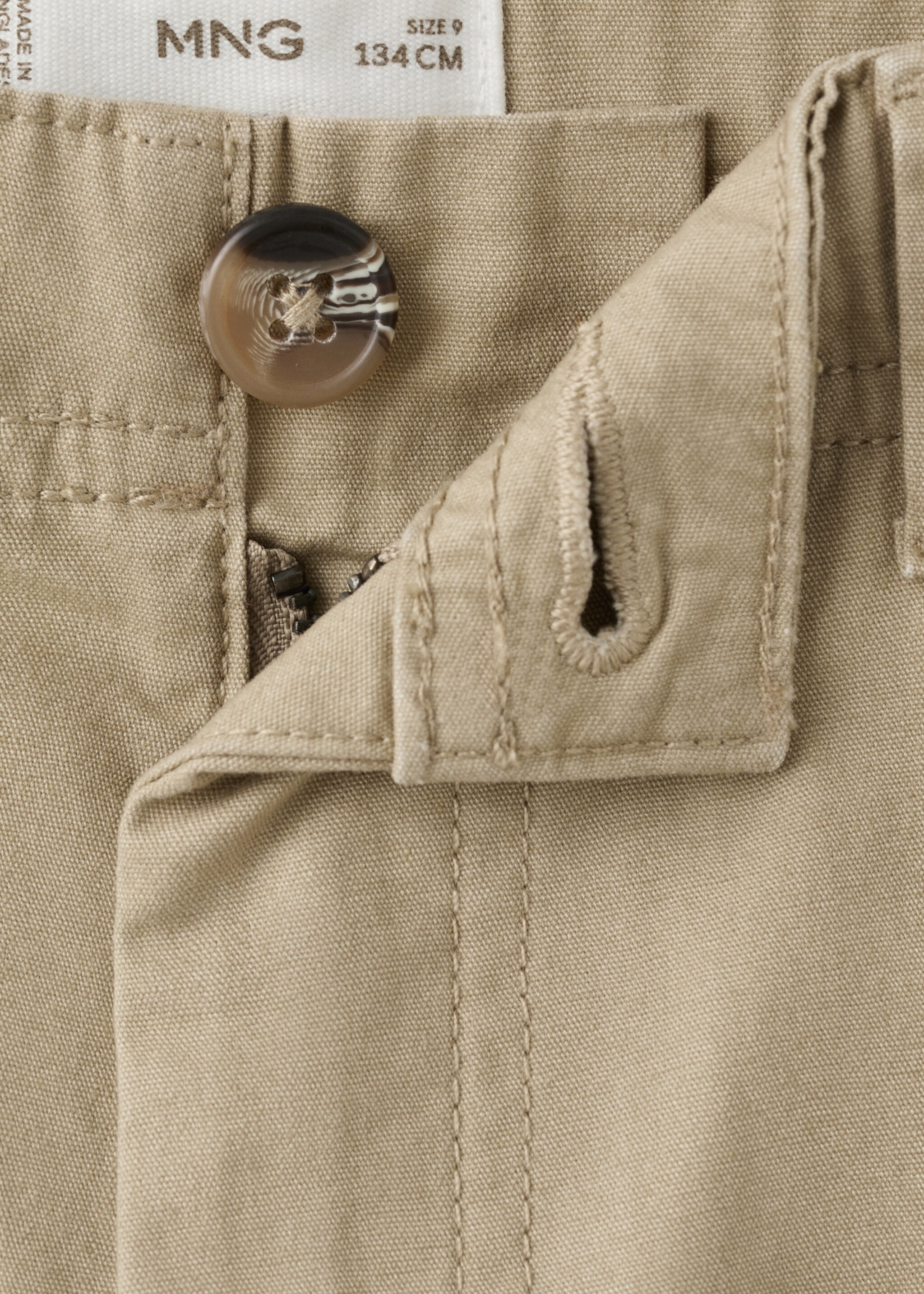 Pantalón cargo algodón - Detalle del artículo 8, Arena. Ref: 27023716-00.