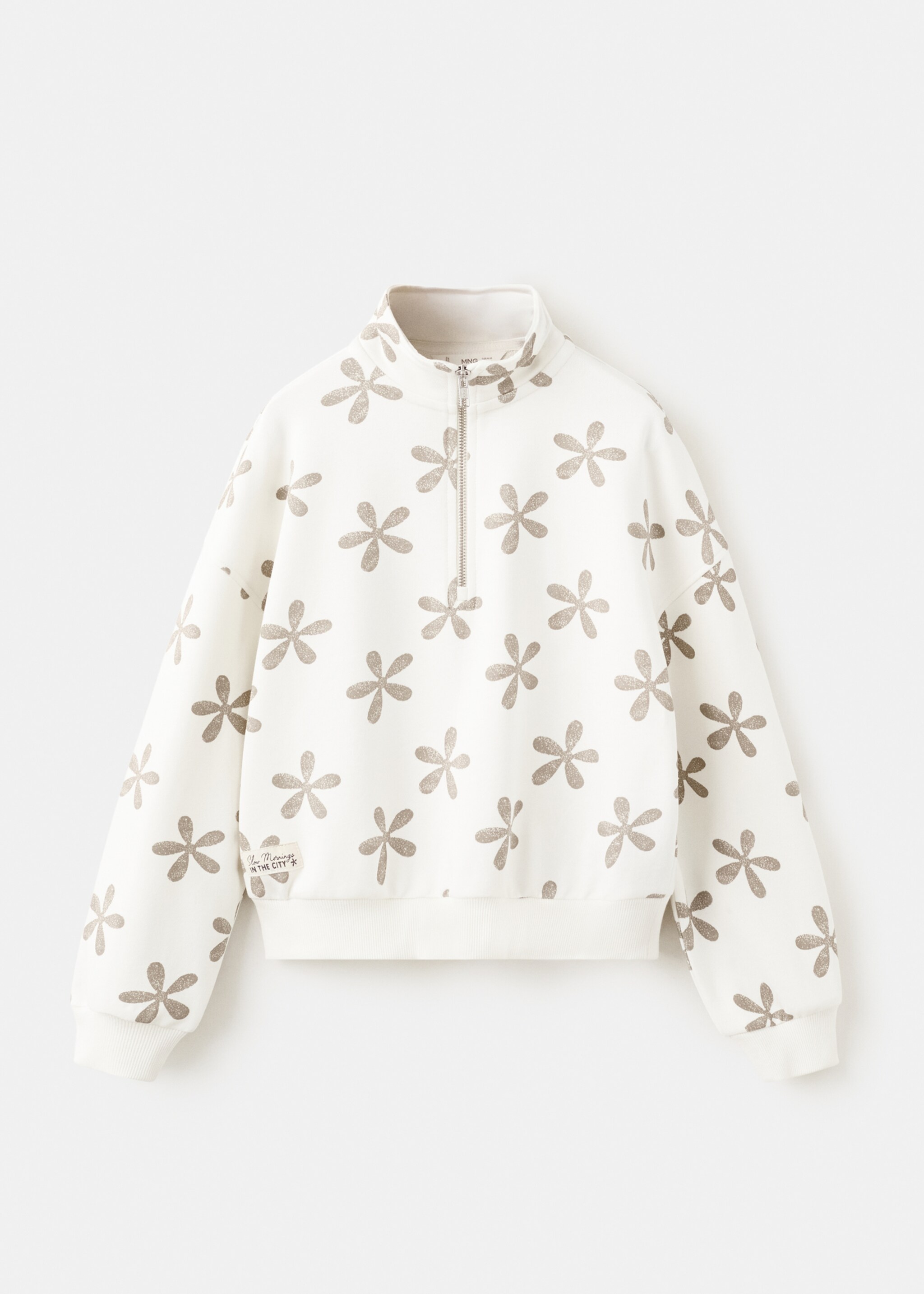 Sudadera estampada floral - Artículo sin modelo, Blanco roto. Ref: 27023717-00.