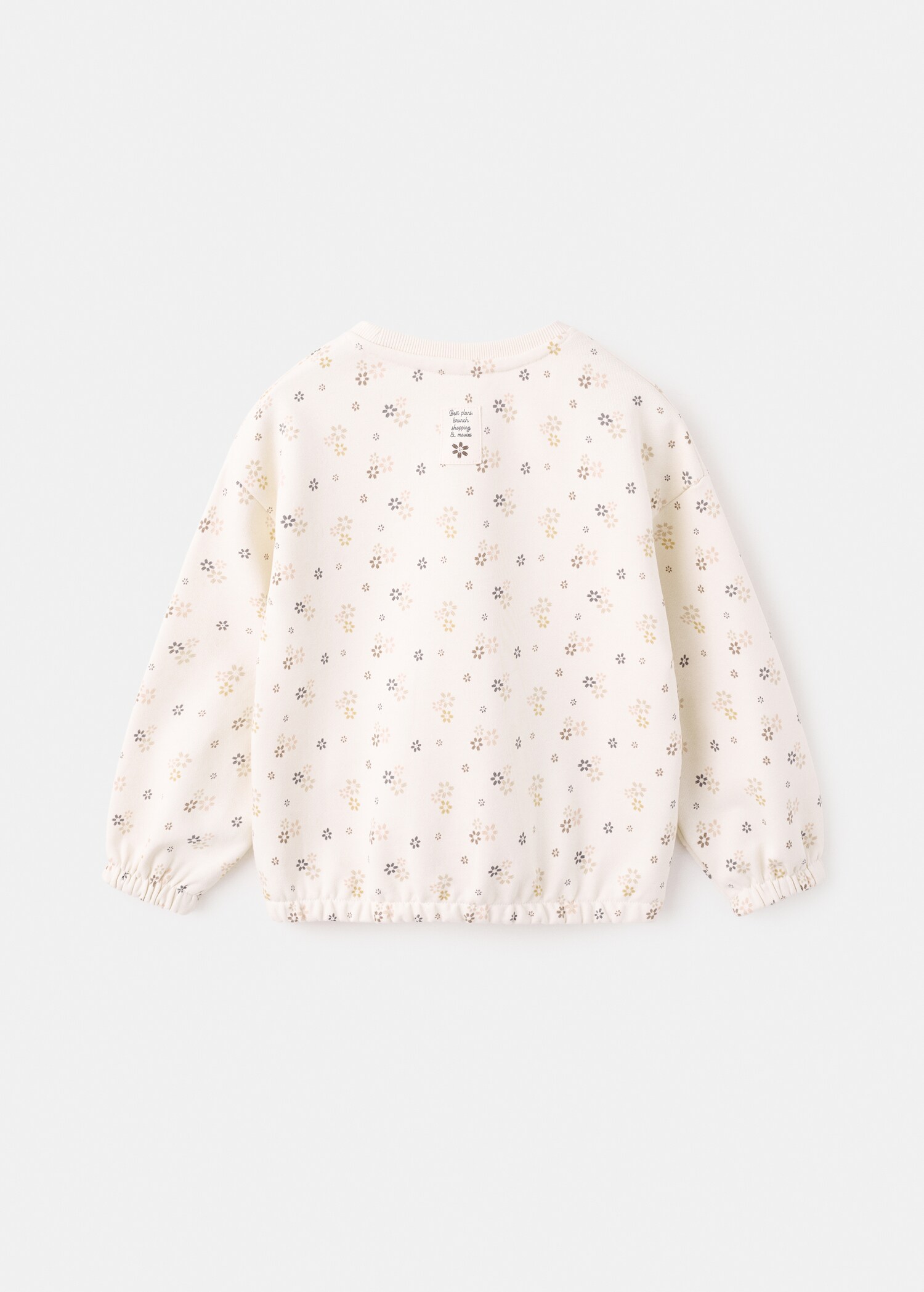 Sudadera algodón estampado floral - Reverso del artículo