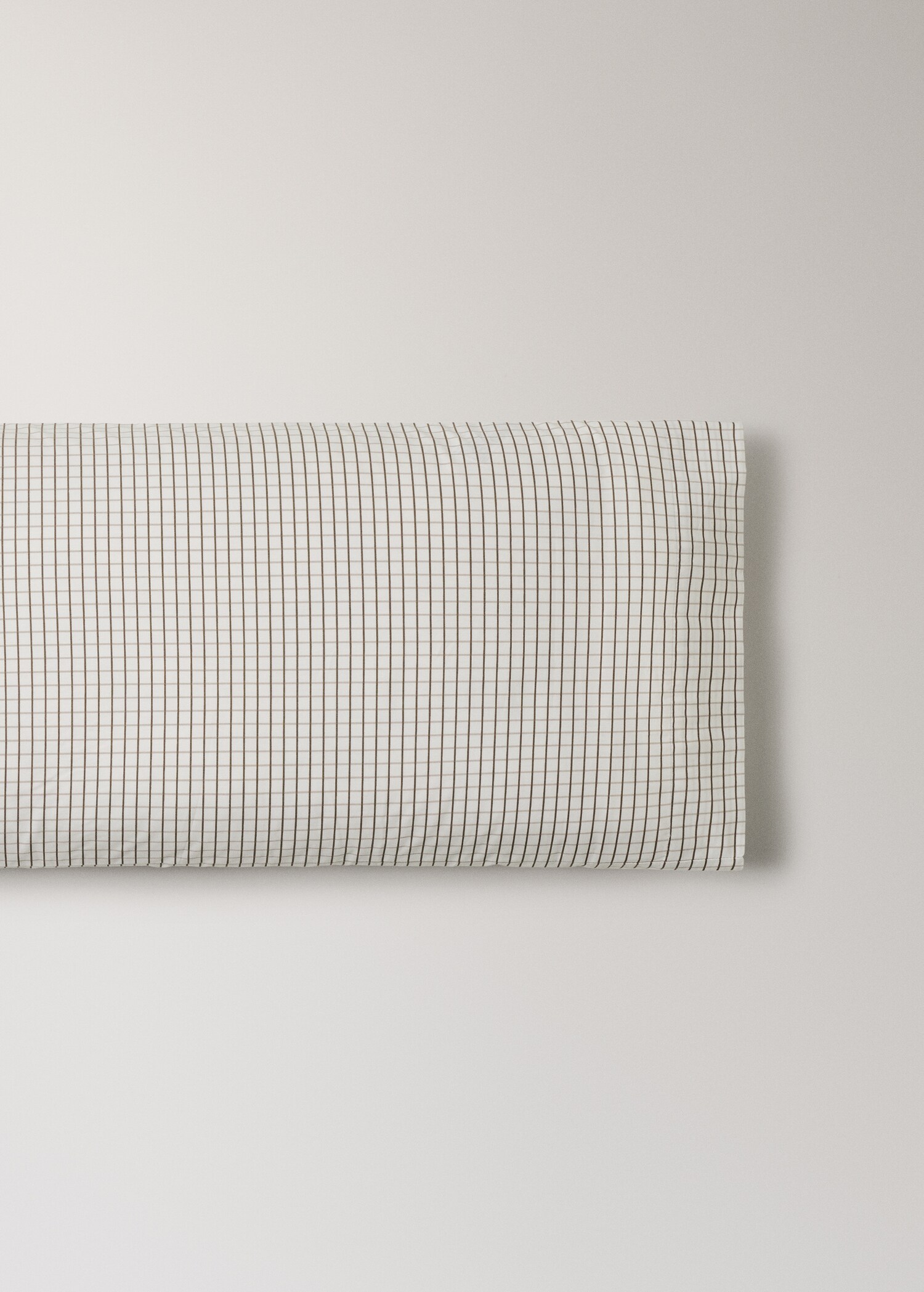 Percale cotton reversible mini-check pillowcase 45X110 cm - Article without model
