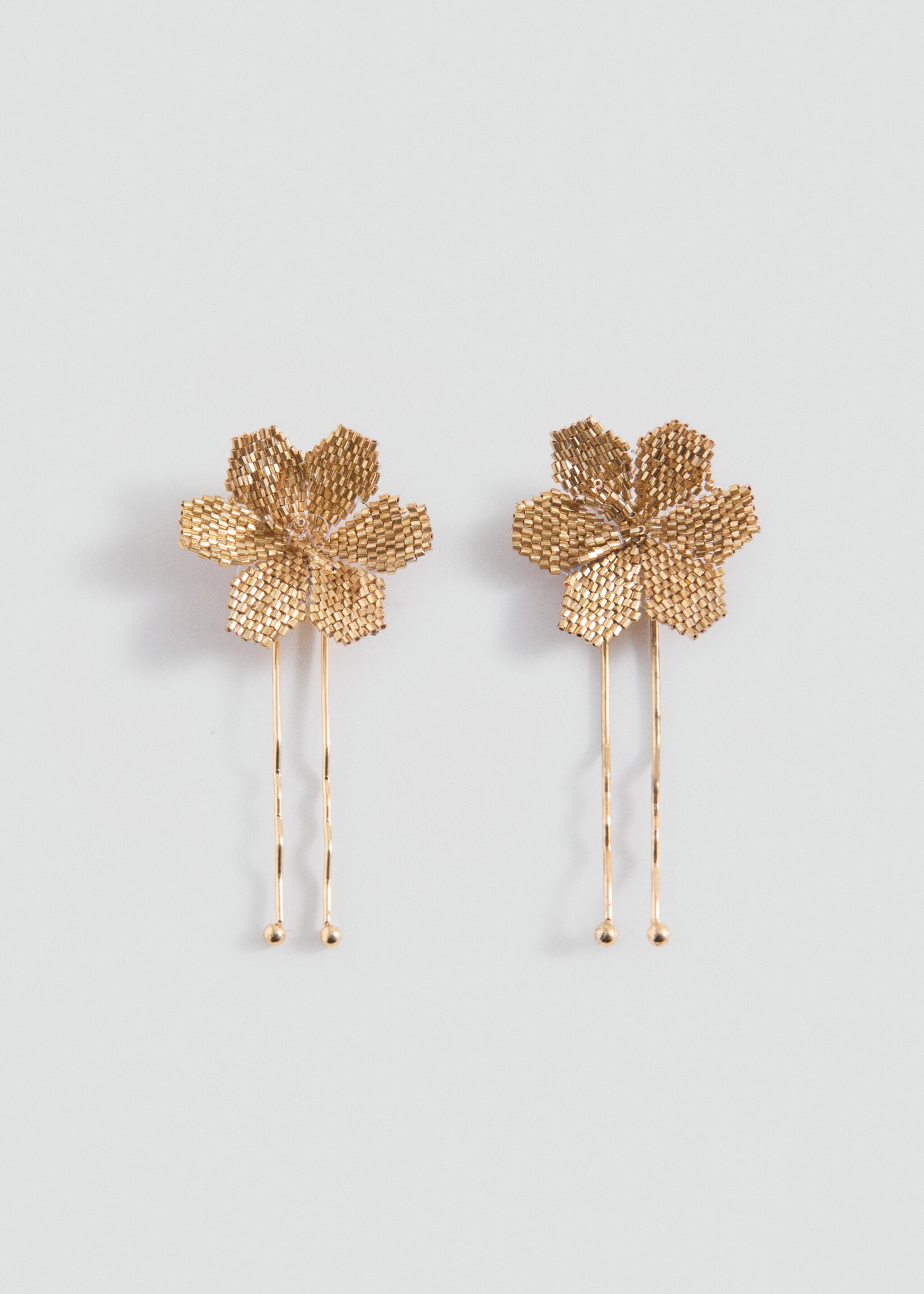 2 pack flower hairclips - Medium plane, Gold. Ref: 27023732-00.