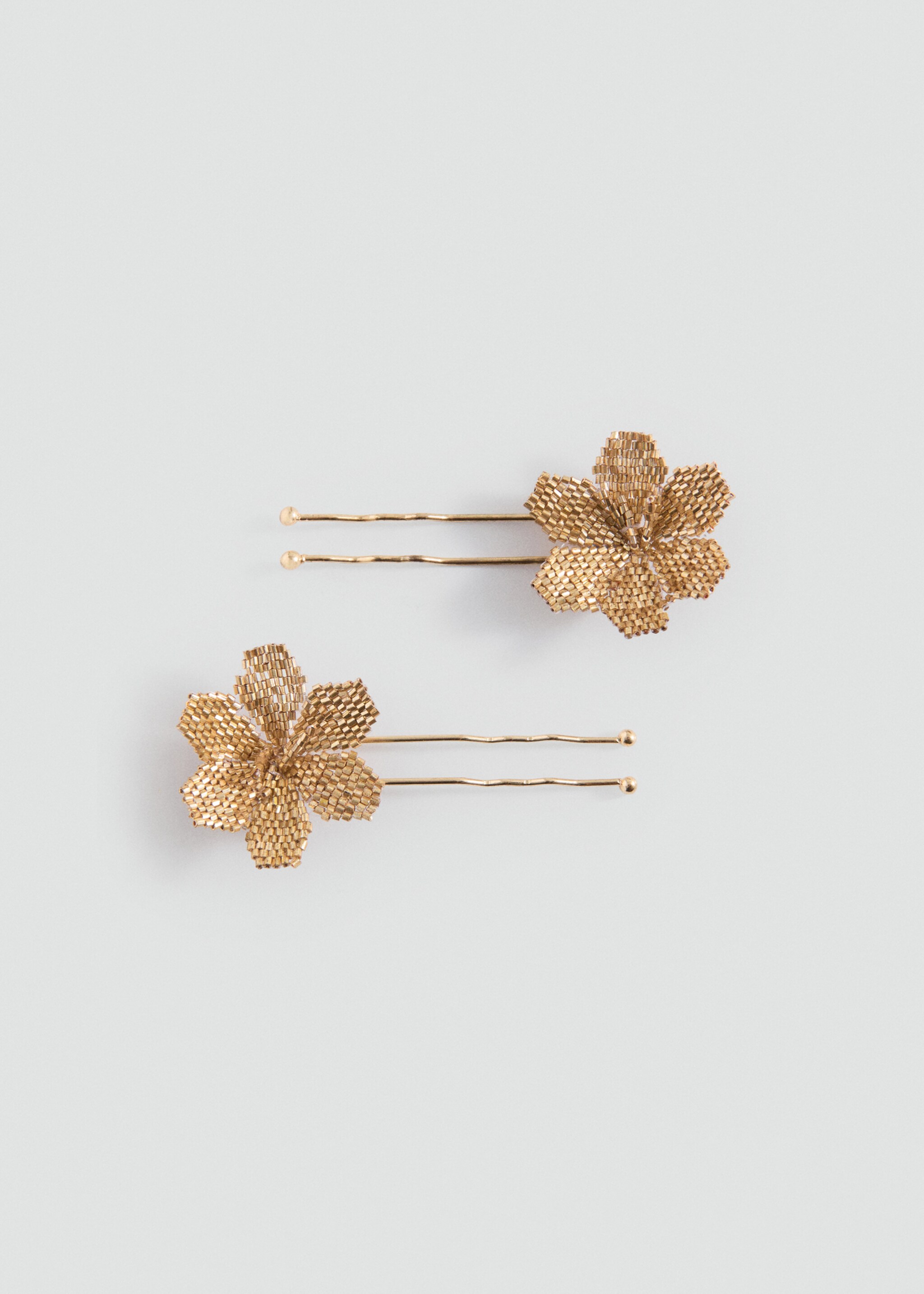 2 pack flower hairclips - Article without model, Gold. Ref: 27023732-00.