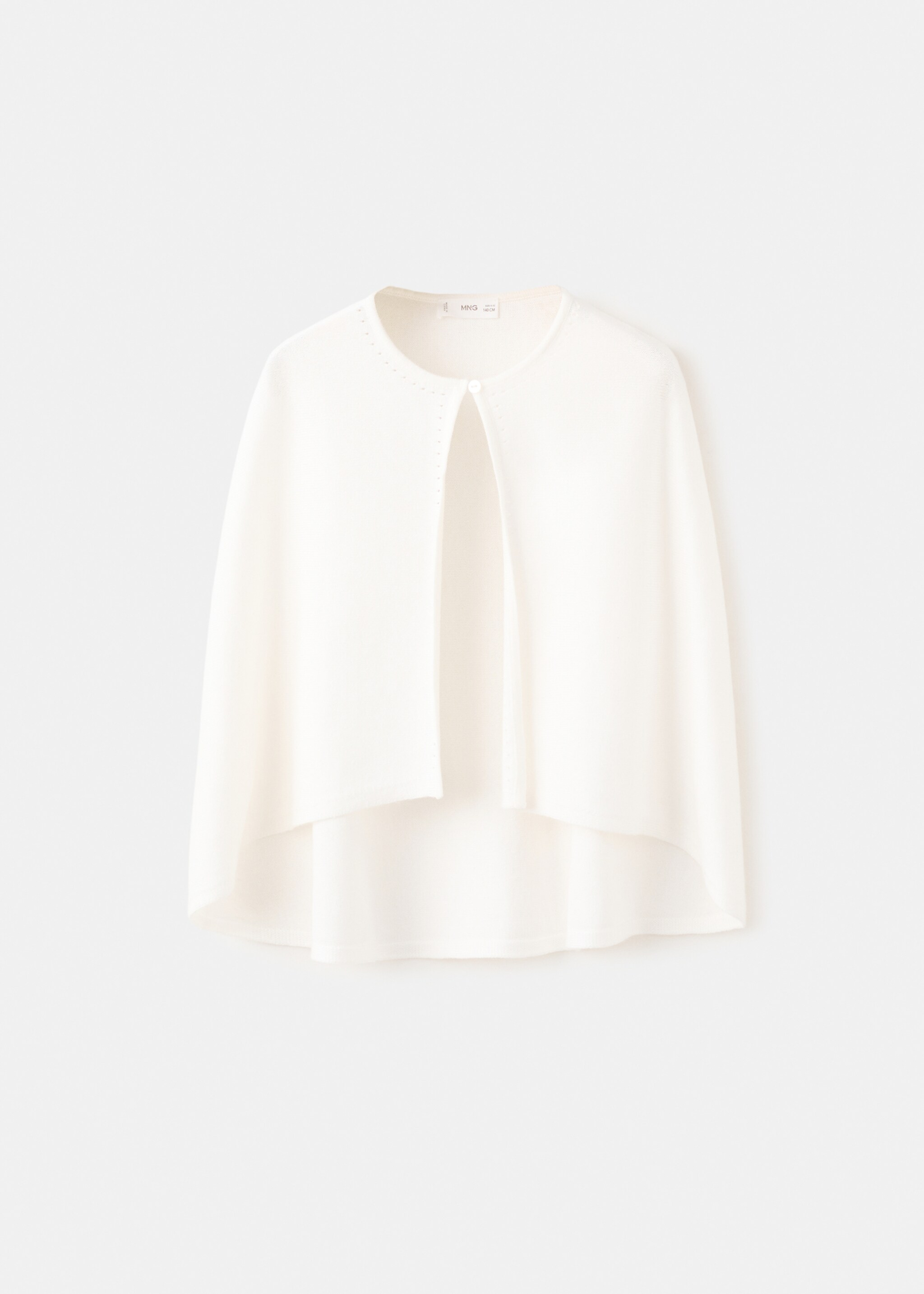 Capa de punt amb detalls calats - Article sense model, Blanc trencat. Ref: 27023733-00.