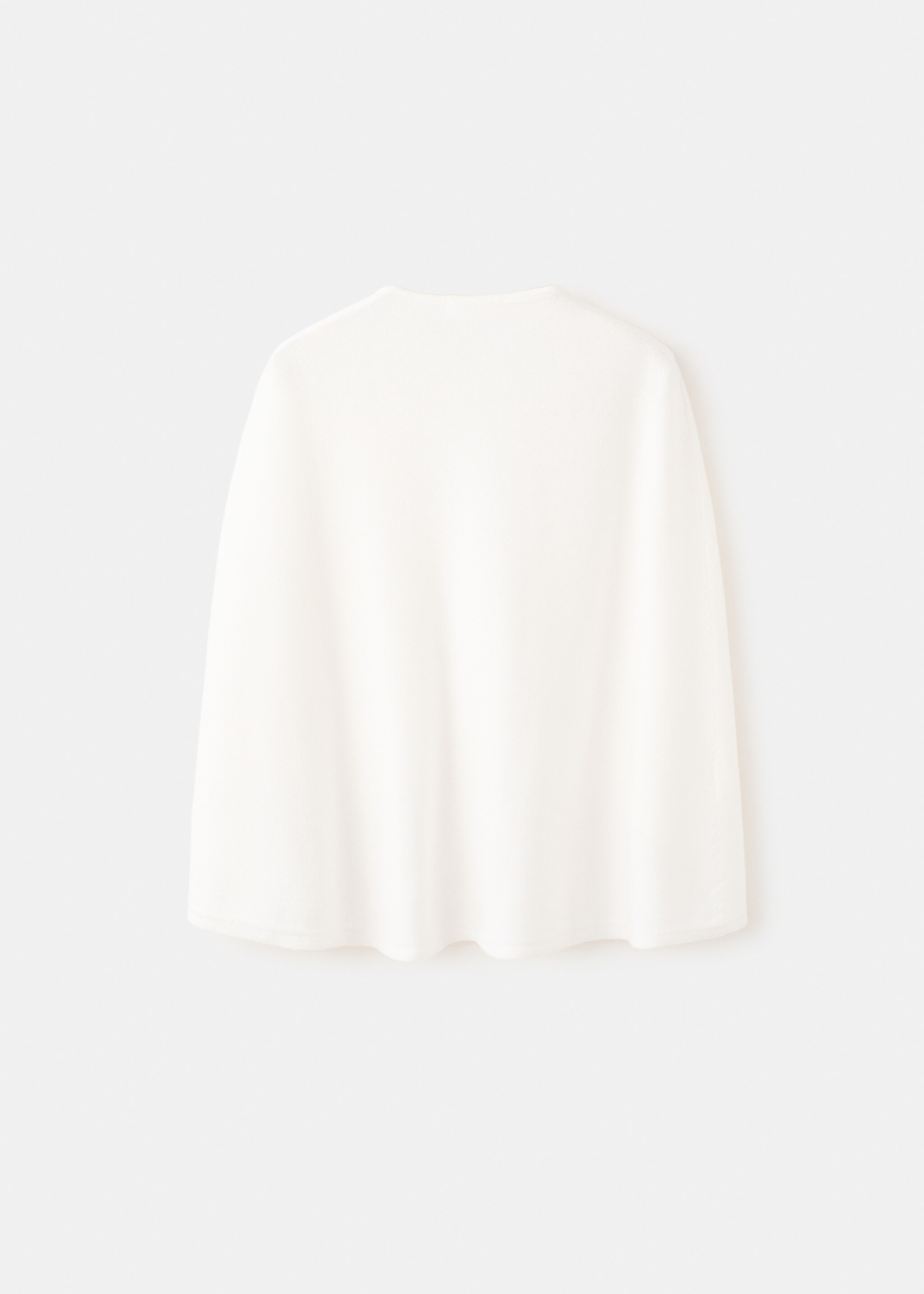 Capa de punt amb detalls calats - Revers de l'article, Blanc trencat. Ref: 27023733-00.