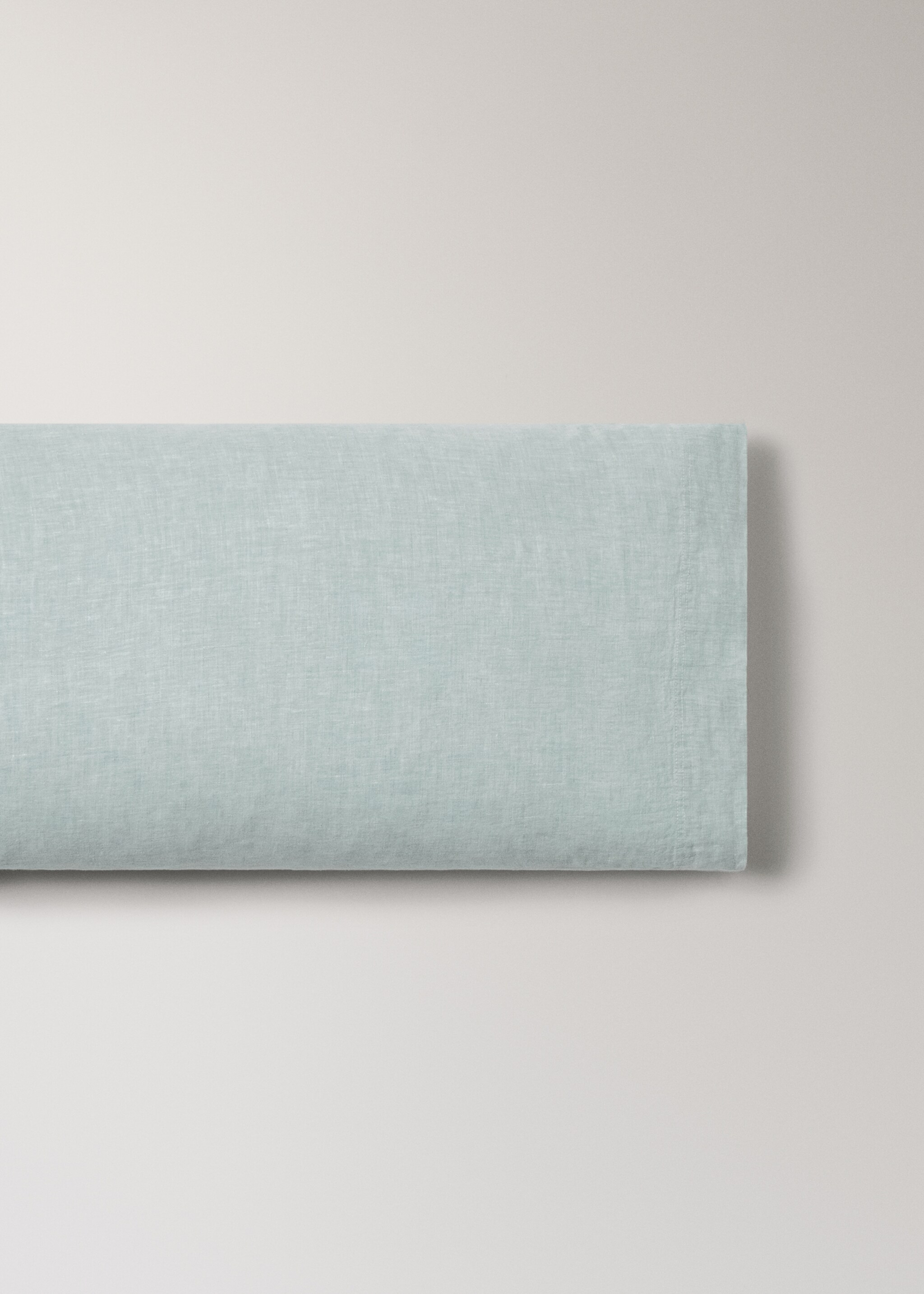 100% linen pillow case 45x110cm - Article without model, Pastel Green. Ref: 27023739-00.