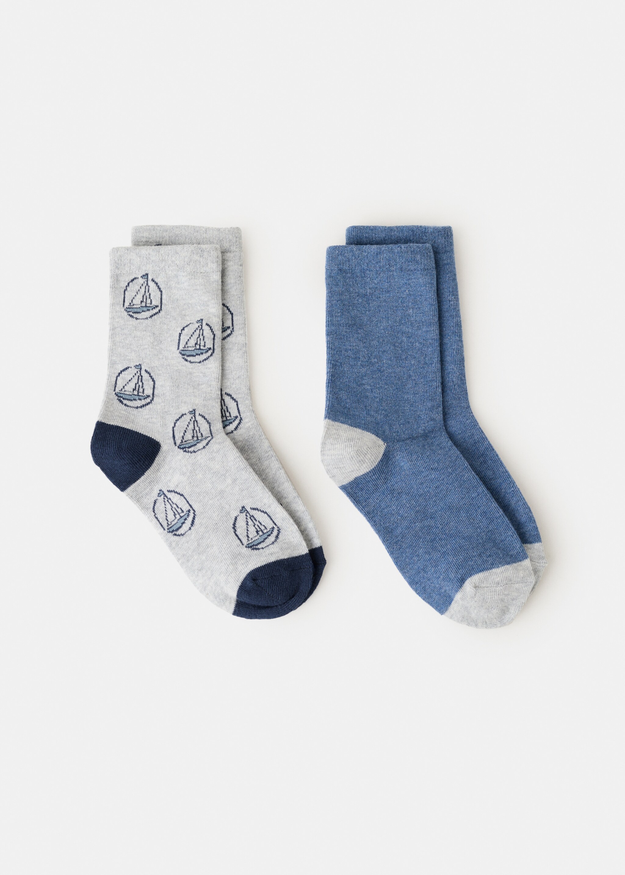 Pack 2 paires de chaussettes combinées - Article sans modèle, Bleu. Ref: 27023740-00.