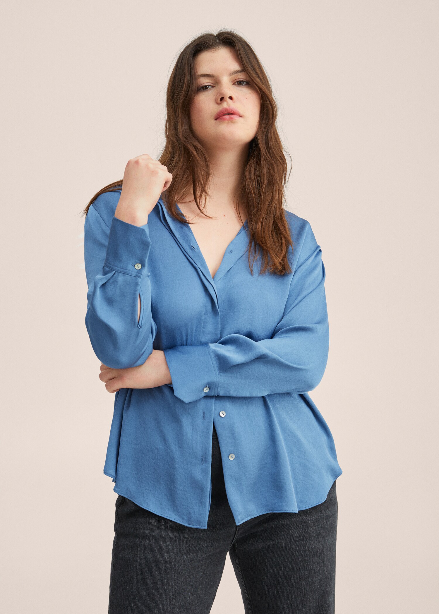 Camisa fluida satinada - Detalle del artículo 4