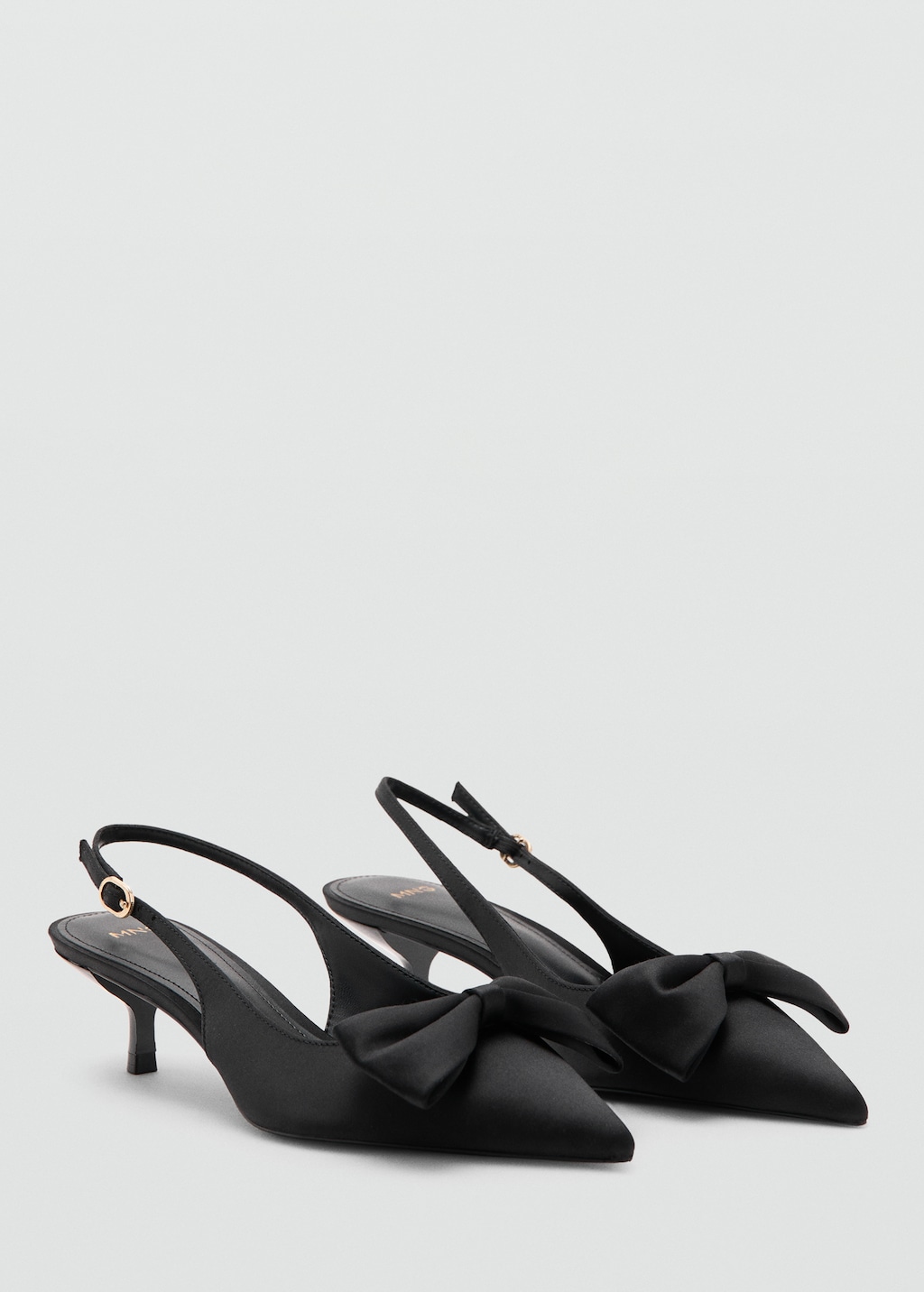 Mango Satin bow shoes