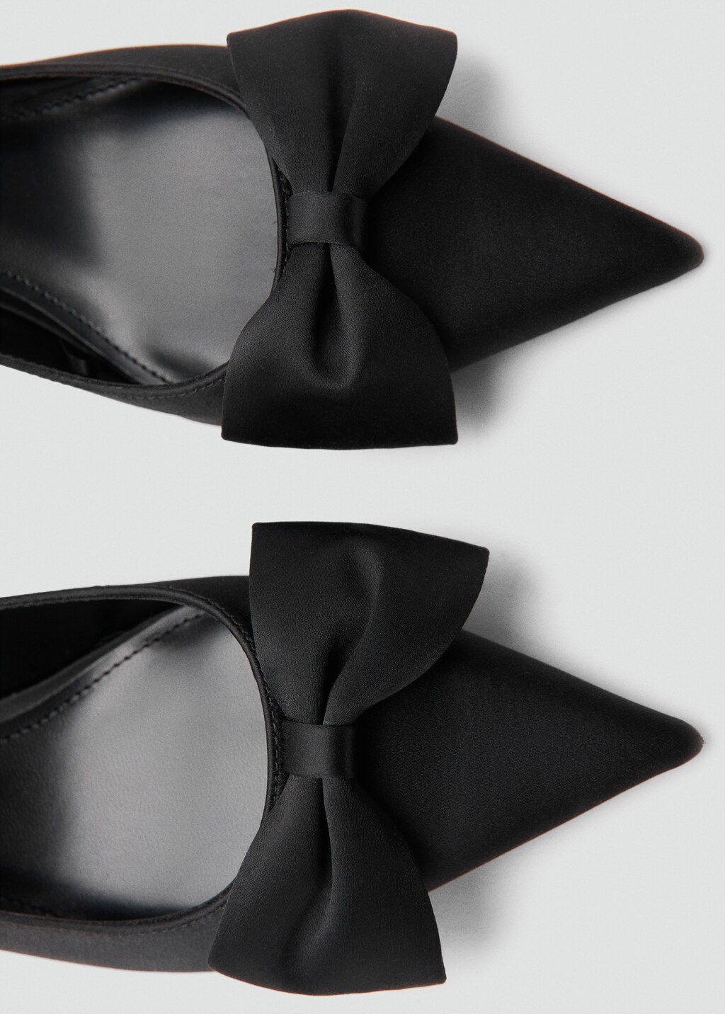 Mango Satin bow shoes