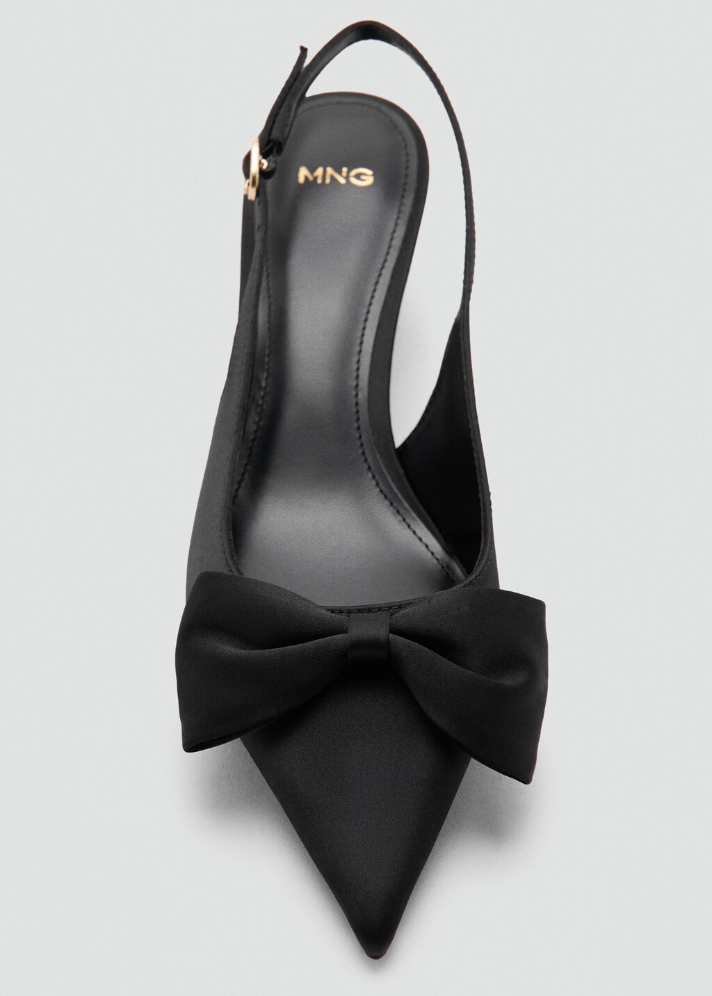 Mango Satin bow shoes