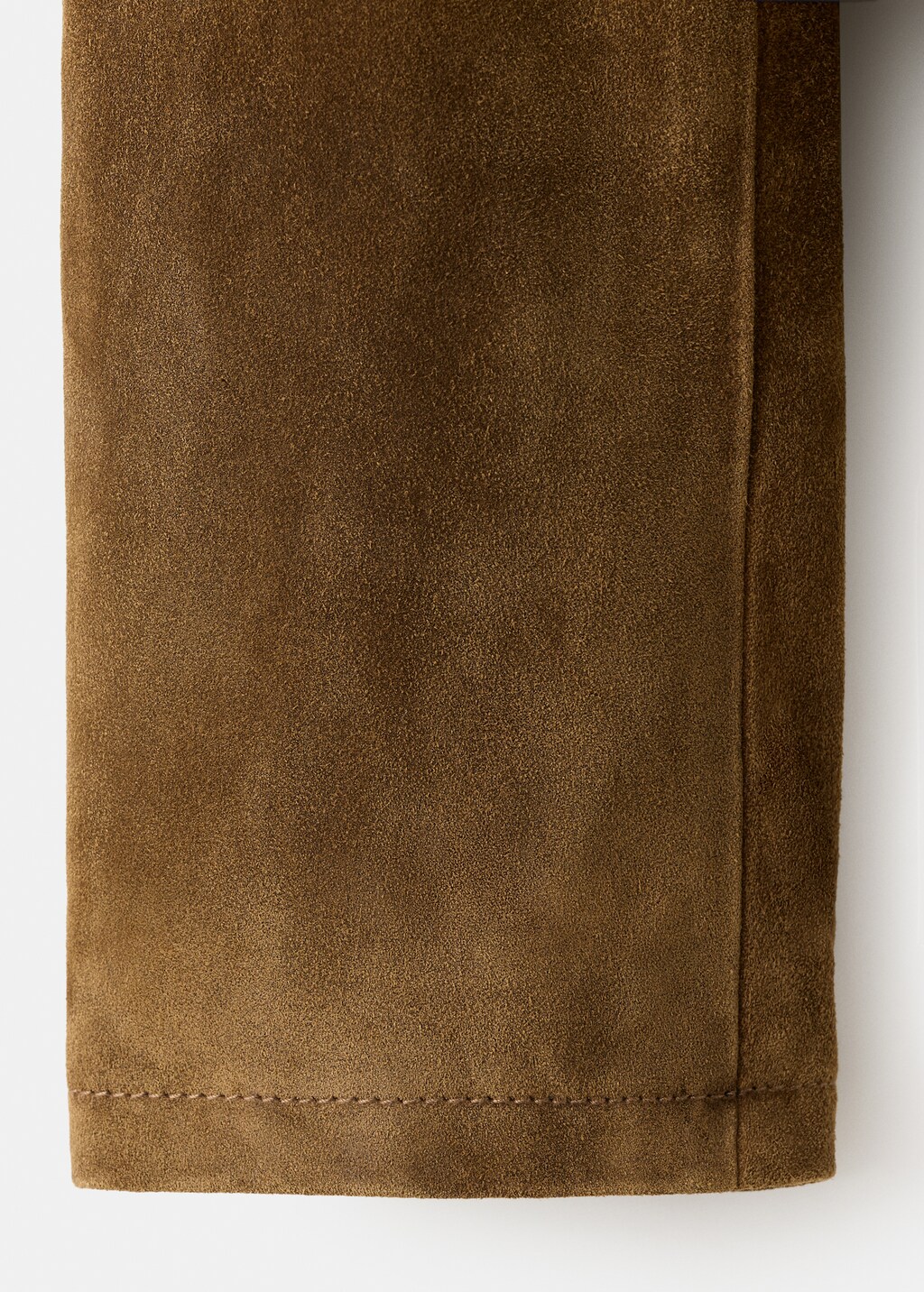 Suede leather jacket with buttons - image 5